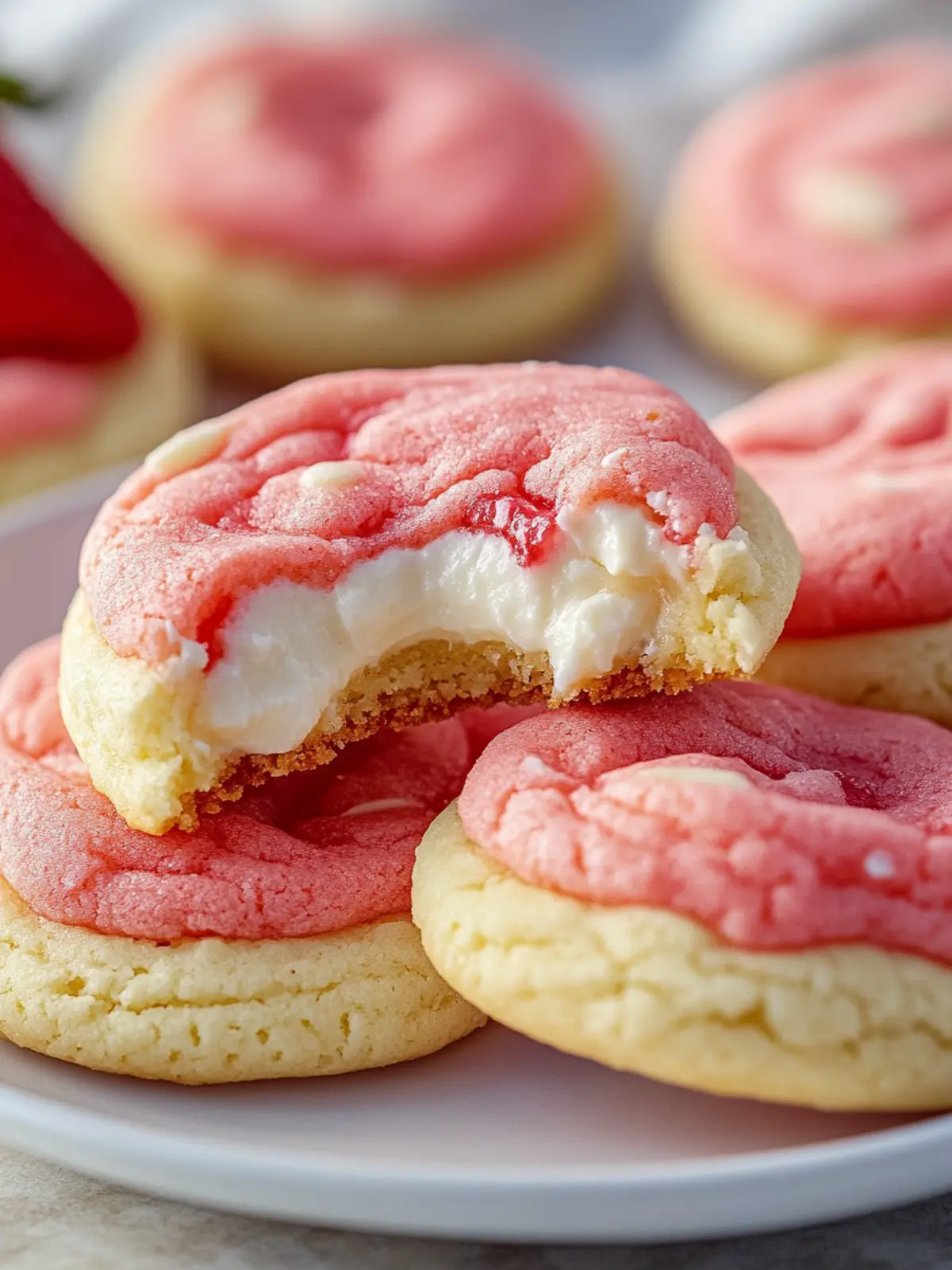 Strawberry Cheesecake Cookies That Will Brighten Your Day 2 Strawberry Cheesecake Cookies