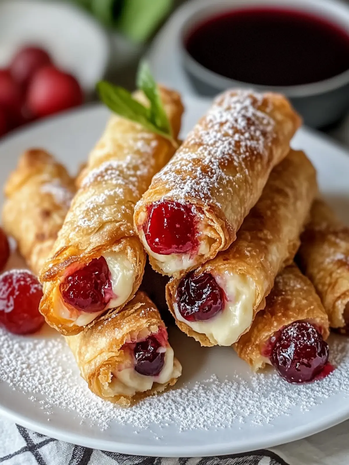 Homemade Air Fryer Cherry Cheesecake Egg Rolls You ll Love 4 Homemade Air Fryer Cherry Cheesecake Egg Rolls