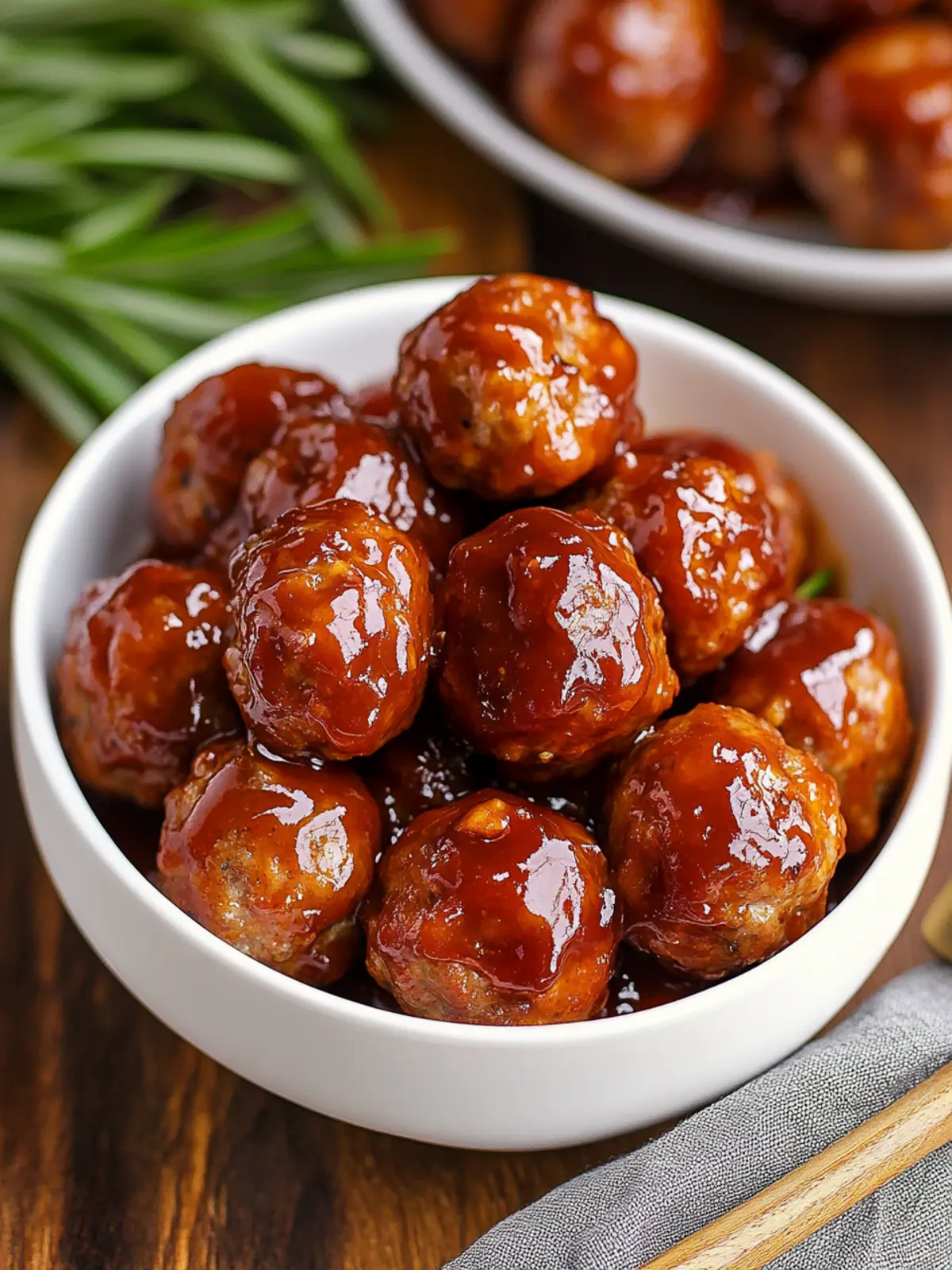Sweet and Smoky Peach BBQ Meatballs in Just 3 Ingredients 3 Peach BBQ Meatballs (3 Ingredient Appetizer!)