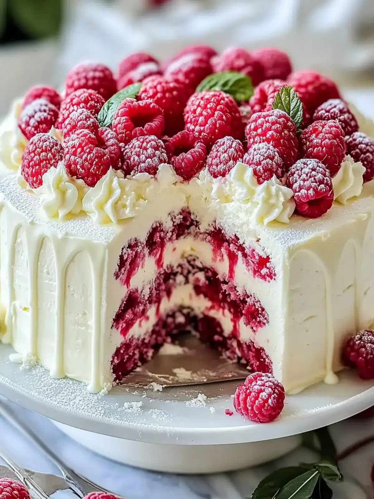 White Chocolate Raspberry Dream Cake: A Festive Delight 2 White Chocolate Raspberry Dream Cake