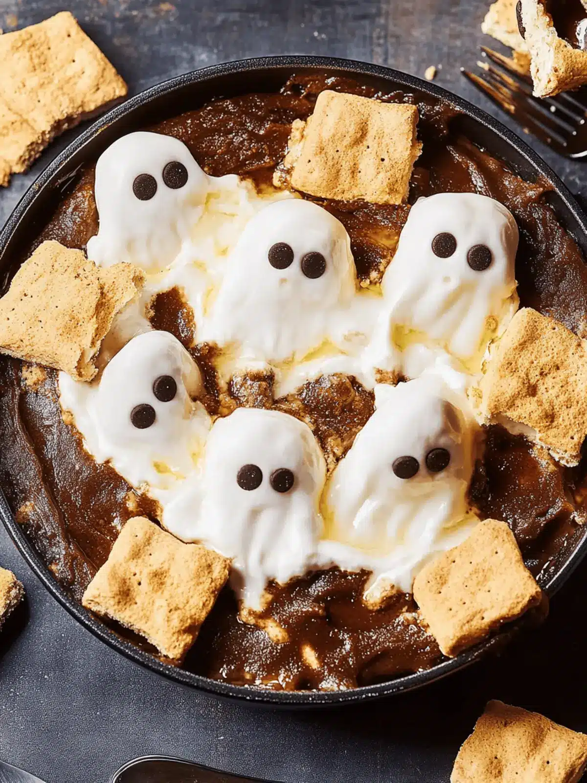 Delicious Ghost S'mores Dip for Spooky Sweet Gatherings 3 Ghost S'mores Dip