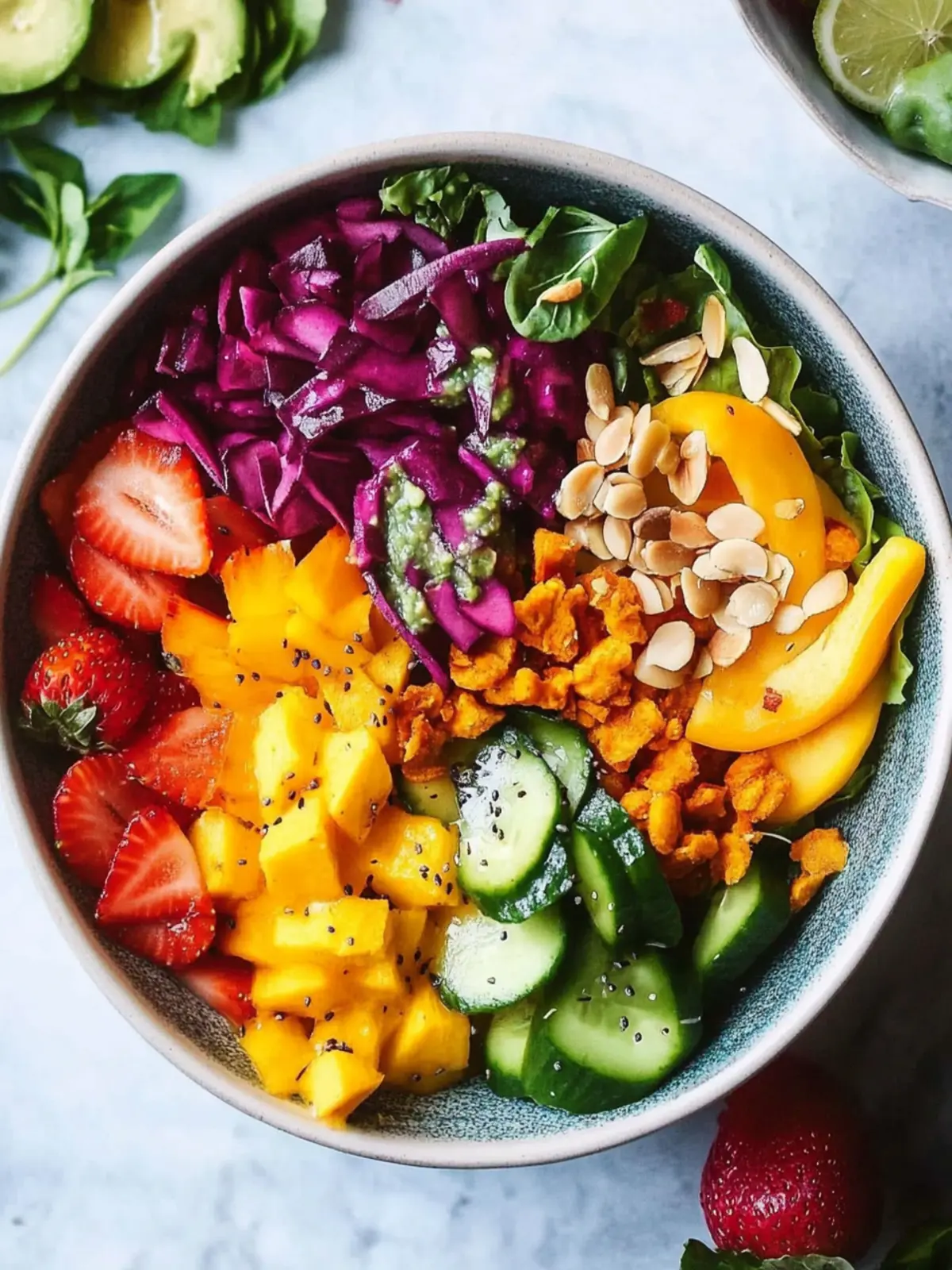 Colorful Rainbow Bowl with Creamy Tahini Dressing Delight 2 Rainbow Bowl