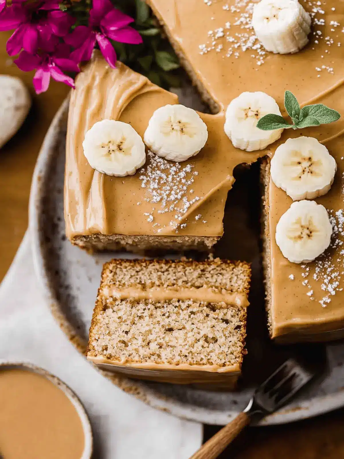 Indulge in Peanut Butter Banana Cake with Creamy Mousse 2 Peanut Butter Banana Cake