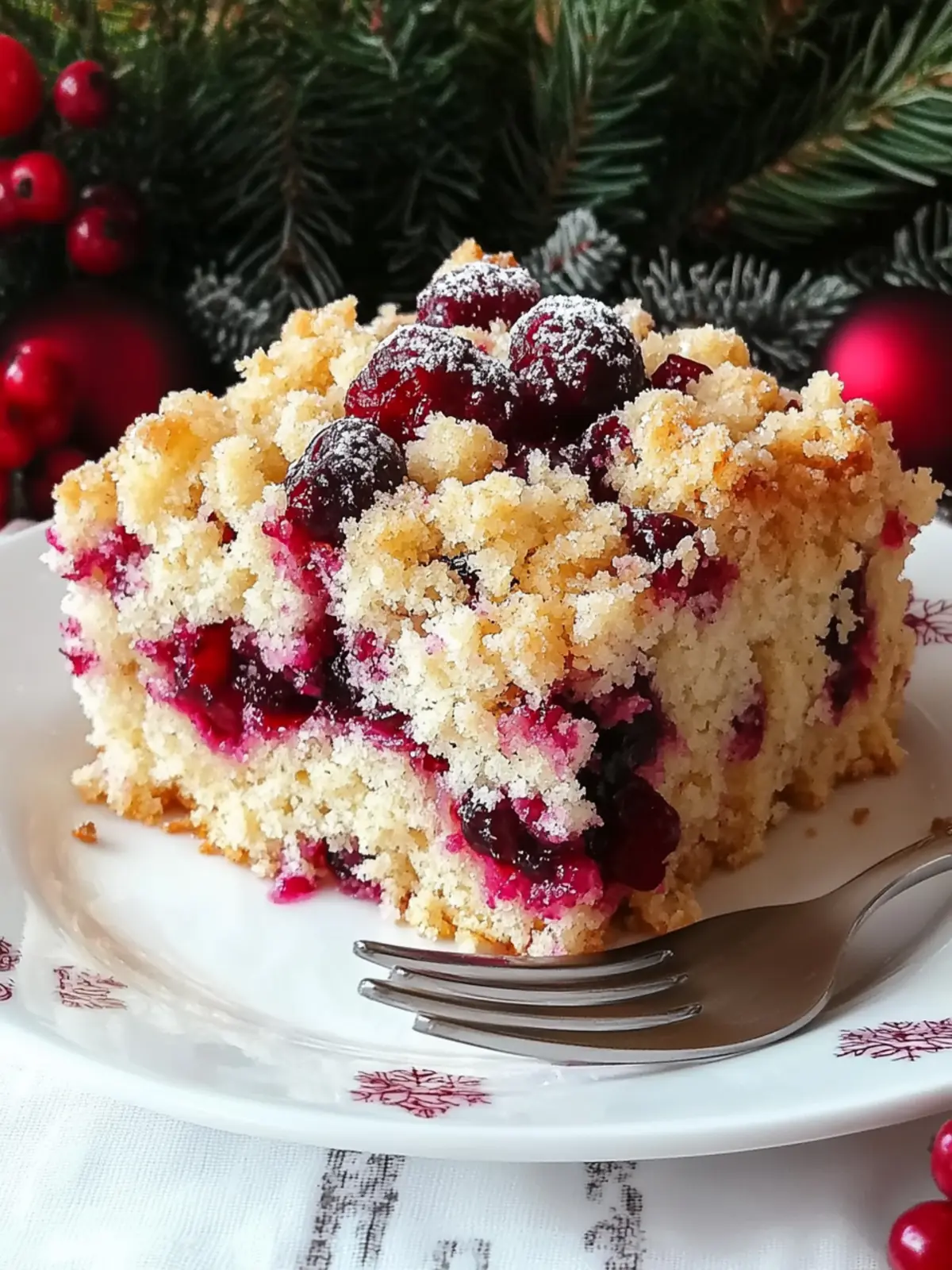 Delicious Christmas Cranberry Buckle with Cookie Crumble Bliss 3 Delicious Christmas Cranberry Buckle with Sugar Cookie Streusel