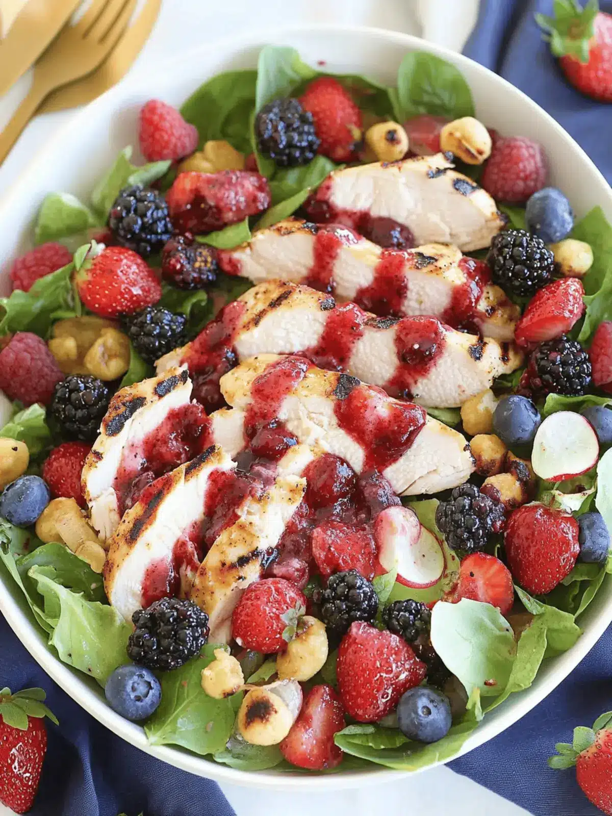 Grilled Chicken & Berry Salad: A Summer Flavor Burst 3 Grilled Chicken & Berry Salad