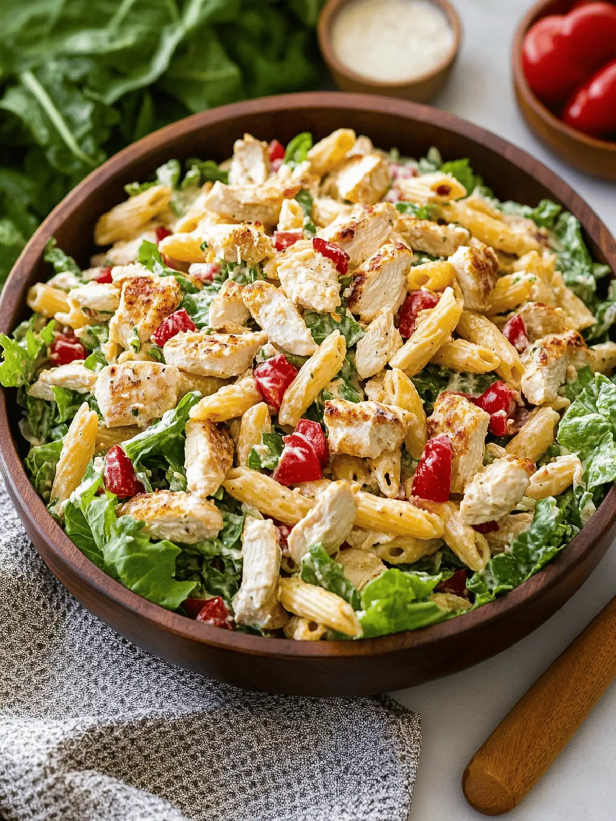 Delicious Chicken Caesar Pasta Salad You Can Customize Today 2 Chicken Caesar Pasta Salad