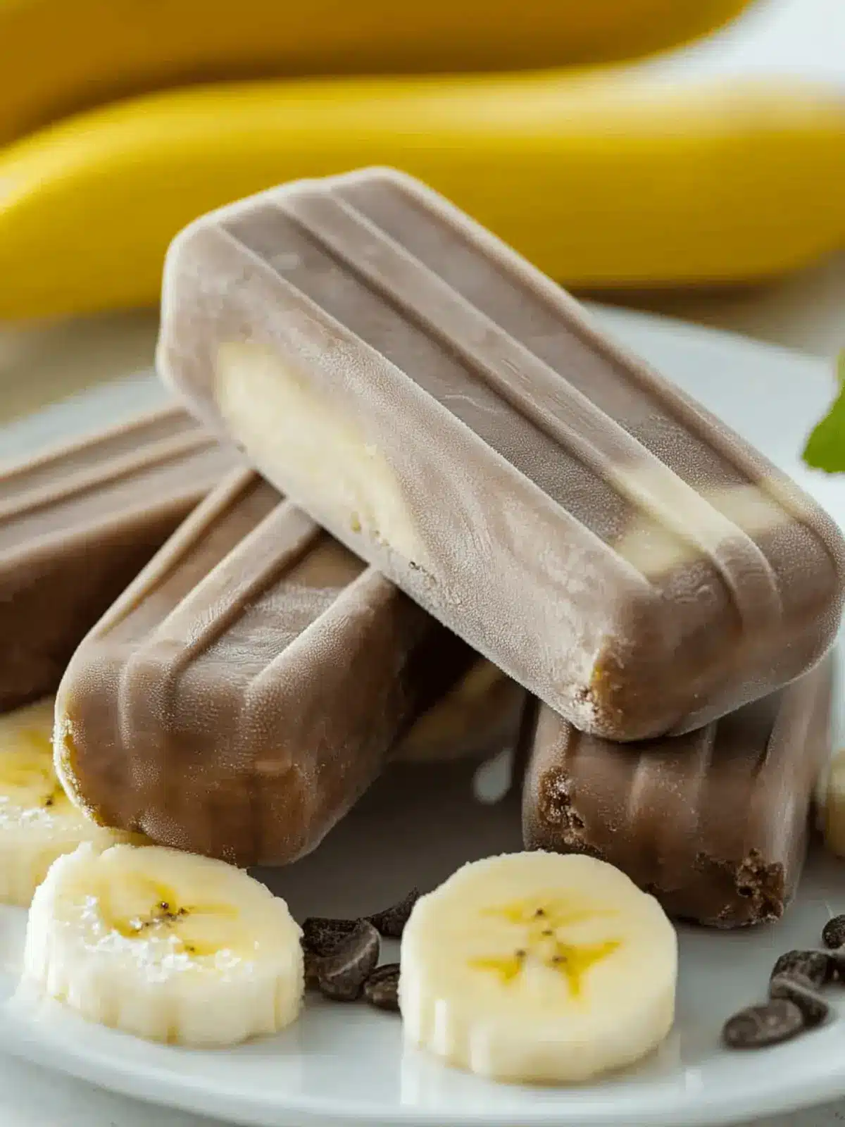 Creamy Banana Fudge Popsicles for Guilt-Free Indulgence 3 Banana Fudge Popsicles