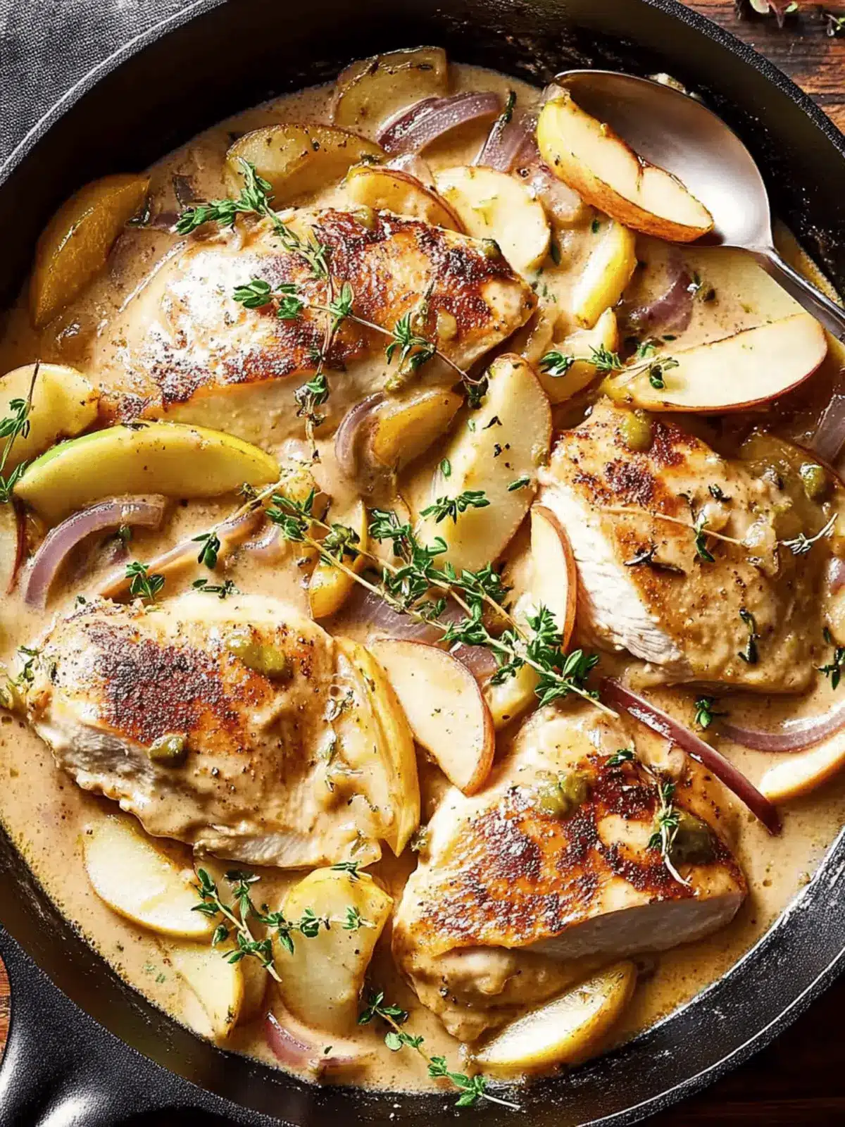 Creamy Apple Bourbon Chicken Skillet for Cozy Family Dinners 2 Creamy Apple Bourbon Chicken Skillet
