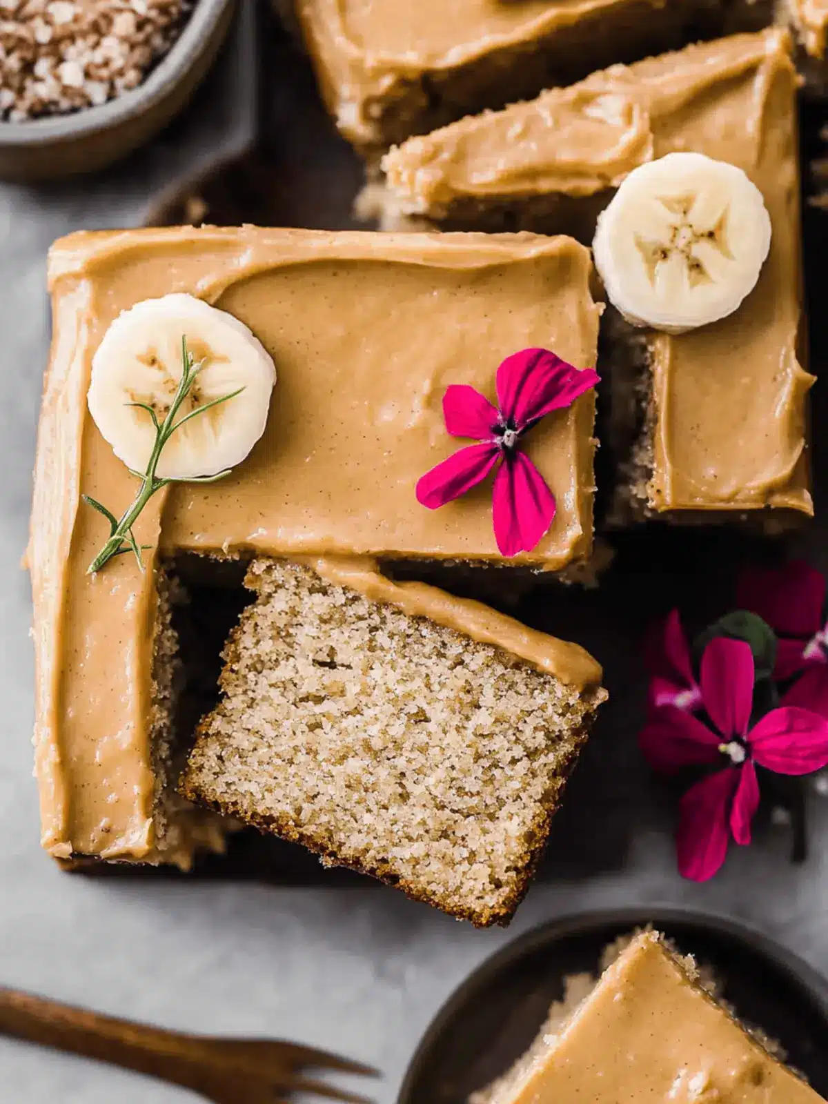 Indulge in Peanut Butter Banana Cake with Creamy Mousse 4 Peanut Butter Banana Cake