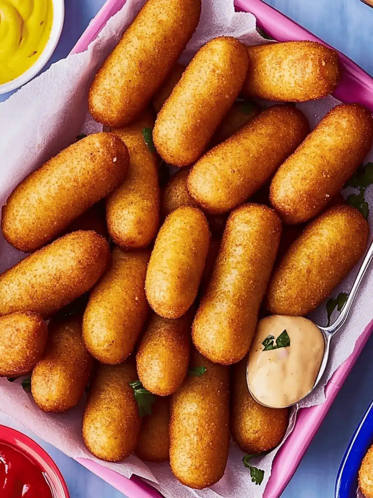 Mini Corn Dogs: Irresistibly Crunchy and Kid-Approved Treats 4 Mini Corn Dogs