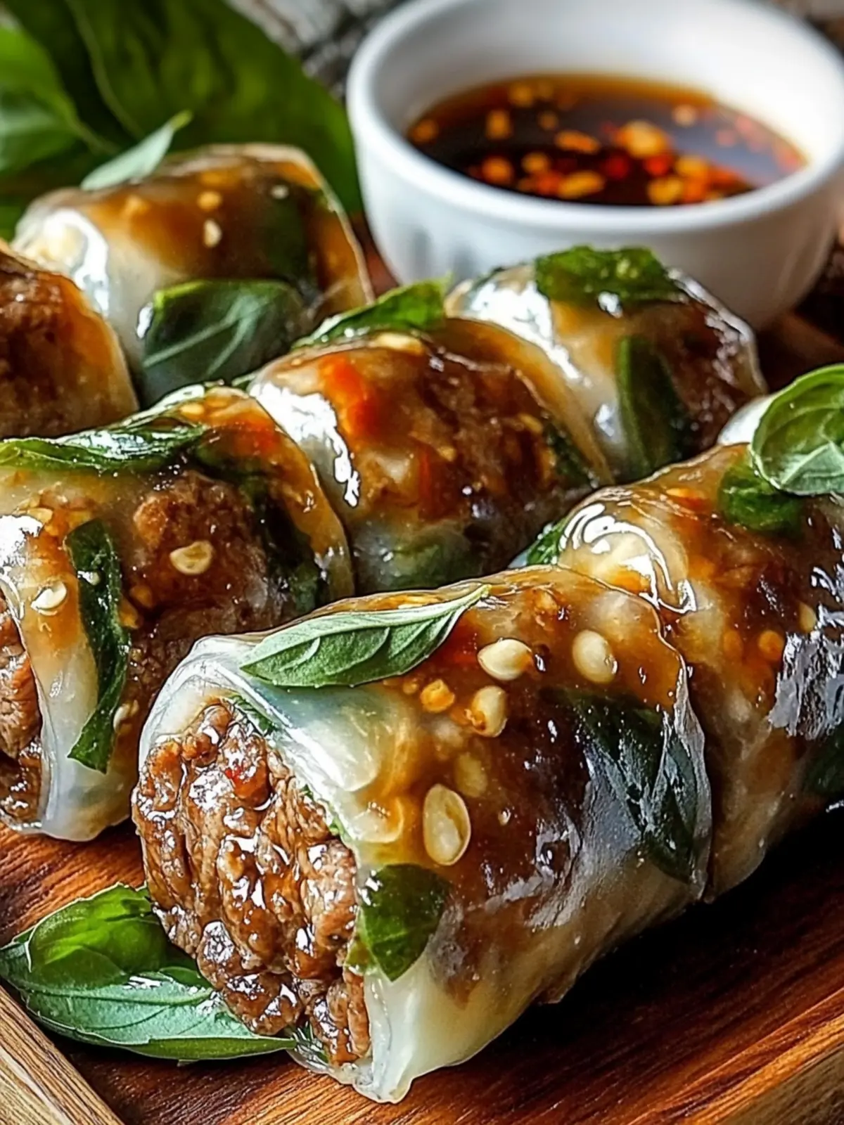Thai Basil Beef Rolls: Quick, Fresh, and Flavor-Packed Delights 4 Thai Basil Beef Rolls