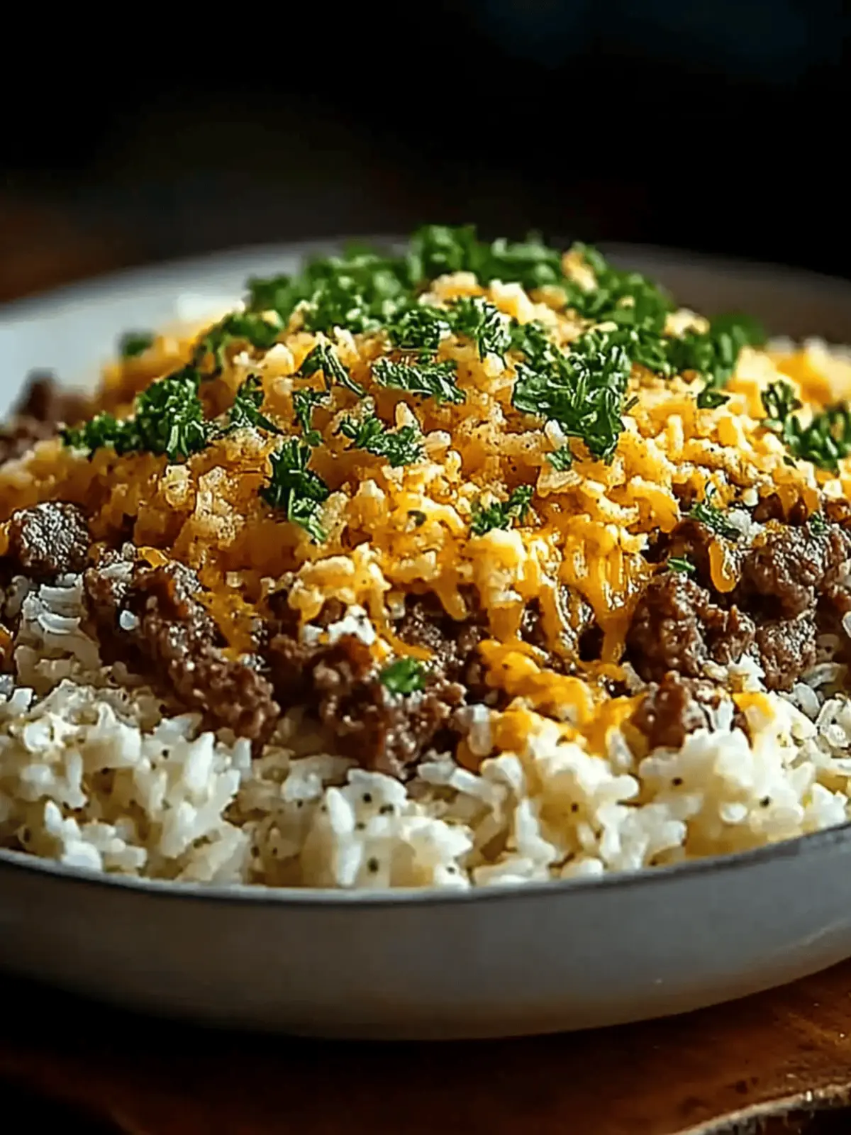 Garlic Butter Beef and Rice Skillet with Cheddar Parmesan Bliss 2 Garlic Butter Beef and Rice Skillet with Cheddar Parmesan Sauce