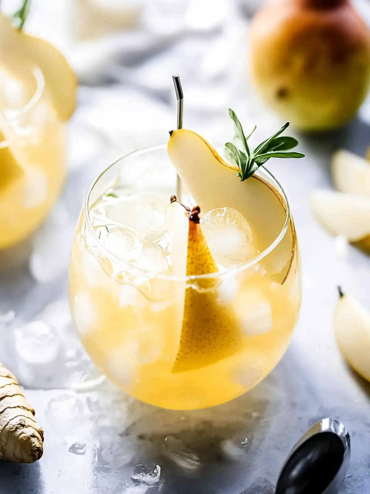 Festive Sparkling Pear & Ginger Cocktail for Fall Moments 2 Sparkling Pear & Ginger Cocktail