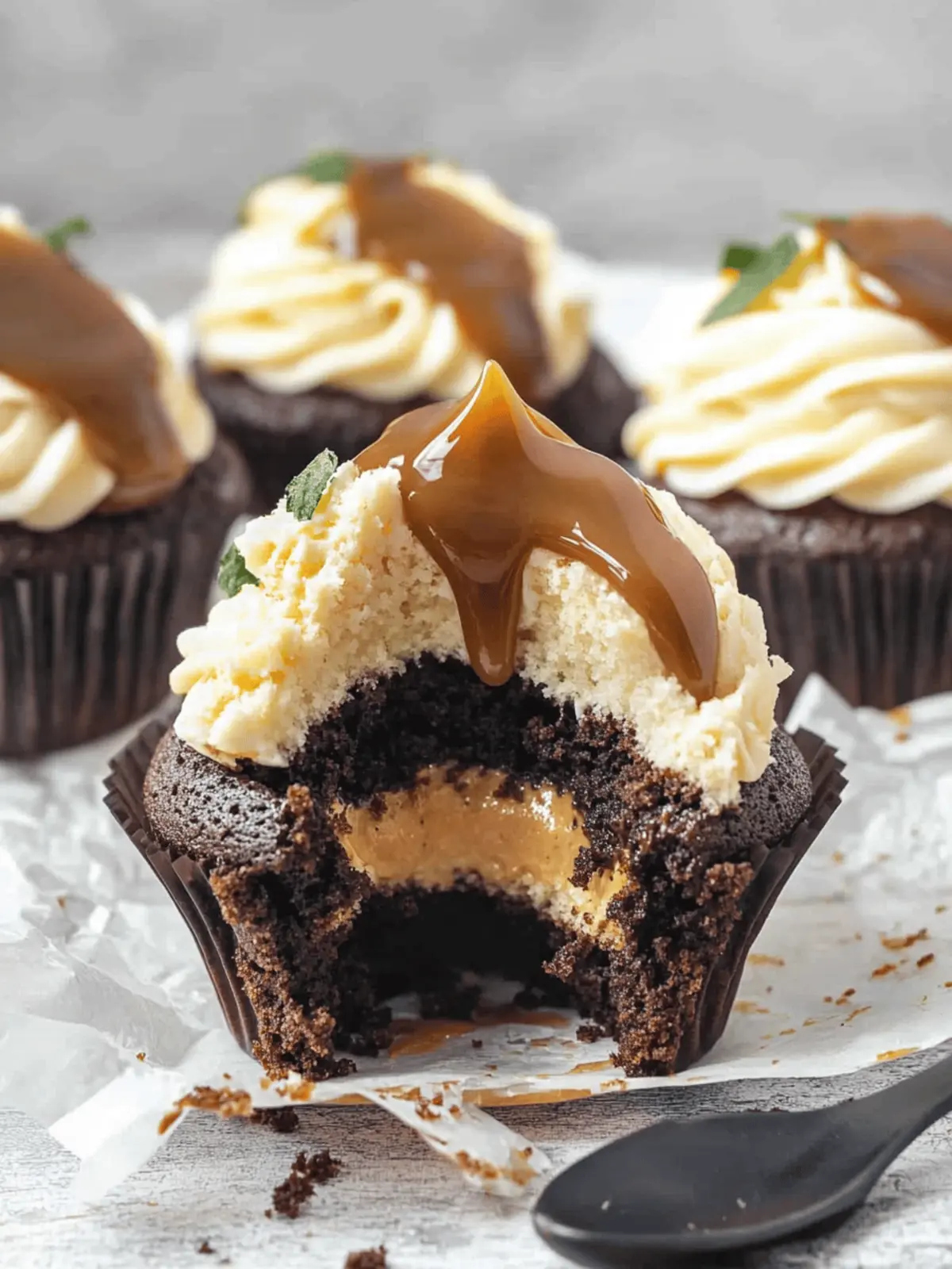 Deliciously Moist Chocolate Caramel Cupcakes You ll Love 2 Chocolate Caramel Cupcakes