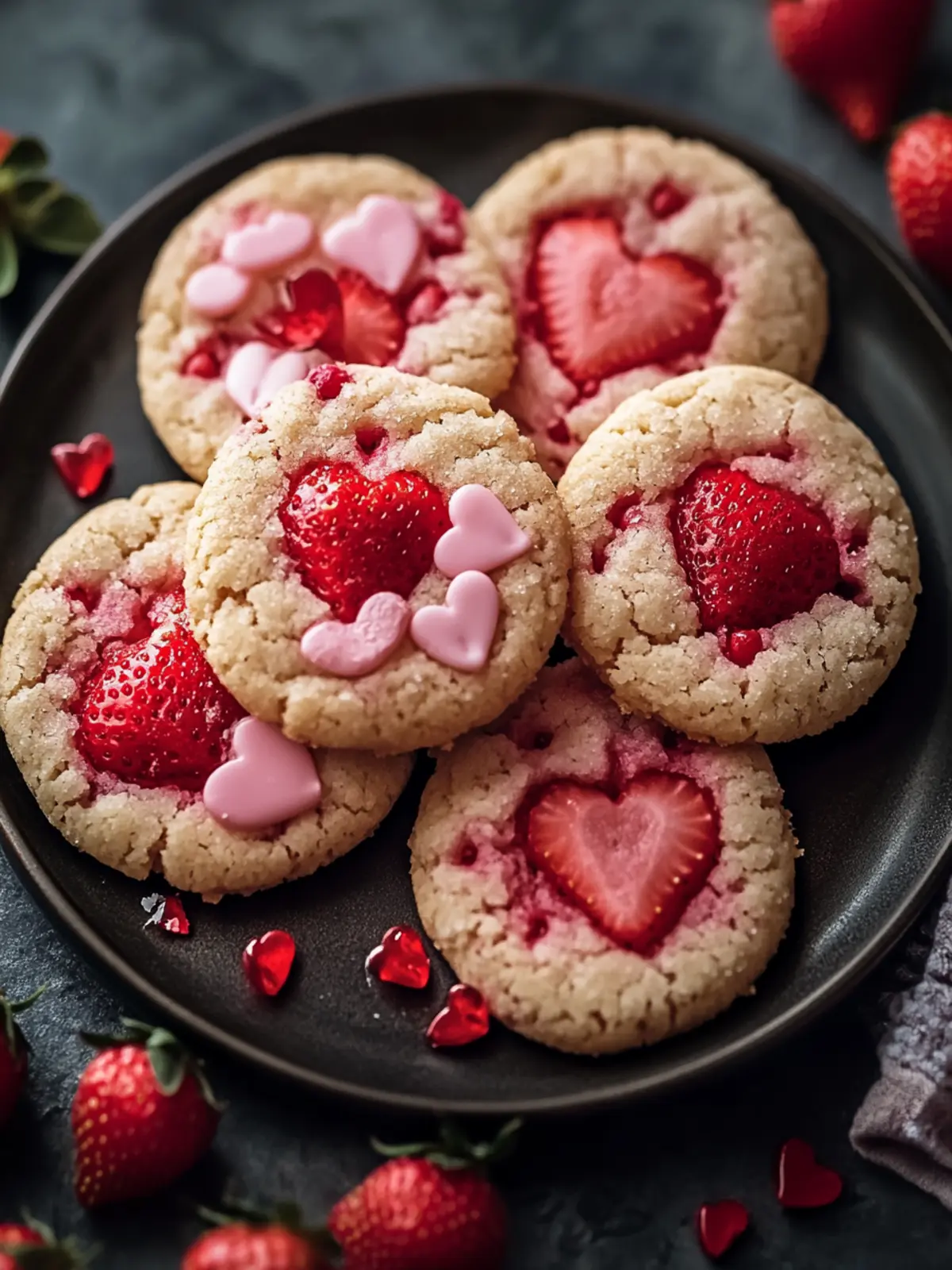 Irresistibly Soft Valentine Strawberry Cookies for Sweet Moments 2 Valentine Strawberry Cookies