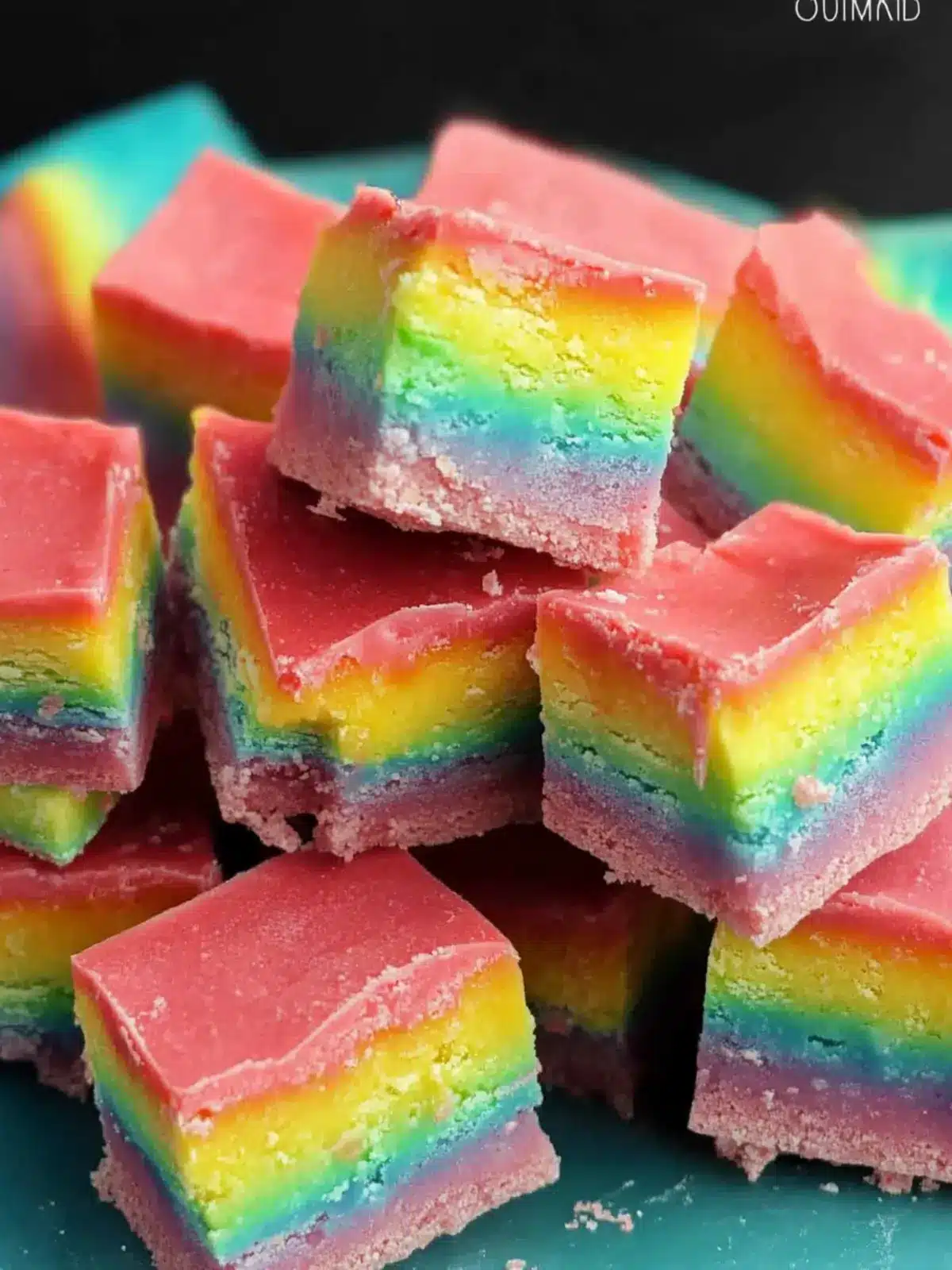 Rainbow Fudge Recipe: No-Bake Colorful Delight for Everyone 2 Rainbow Fudge