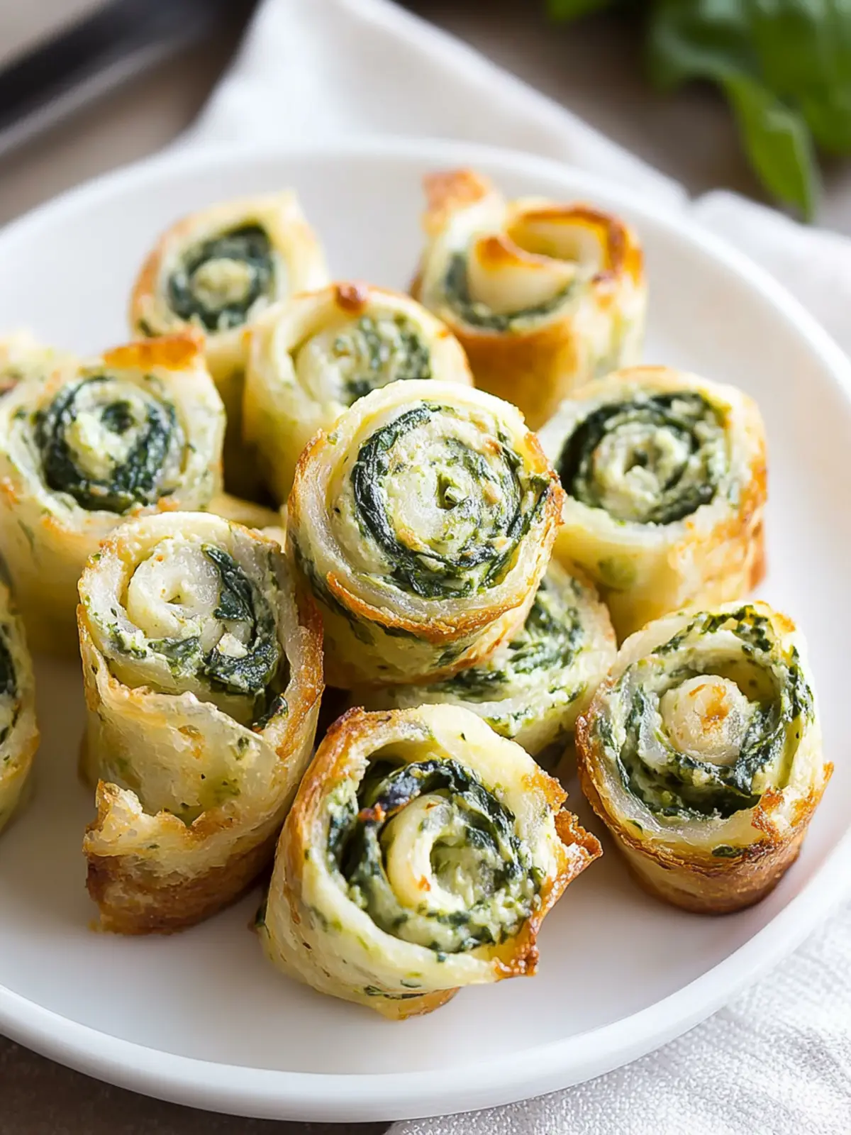 Delicious Easy Spinach Dip in Bite-Sized Pinwheels for Parties 2 Easy Spinach Dip in Bite-Sized Pinwheels
