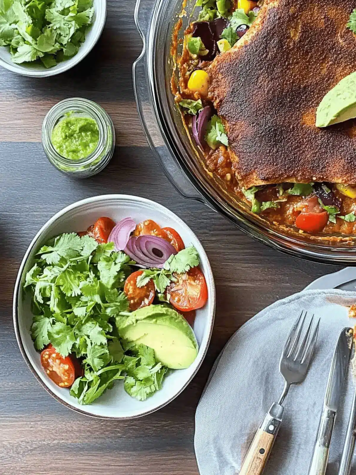 Sweet and Spicy Vegan Enchilada Casserole for Cozy Nights 3 Sweet and Spicy Vegan Enchilada Casserole