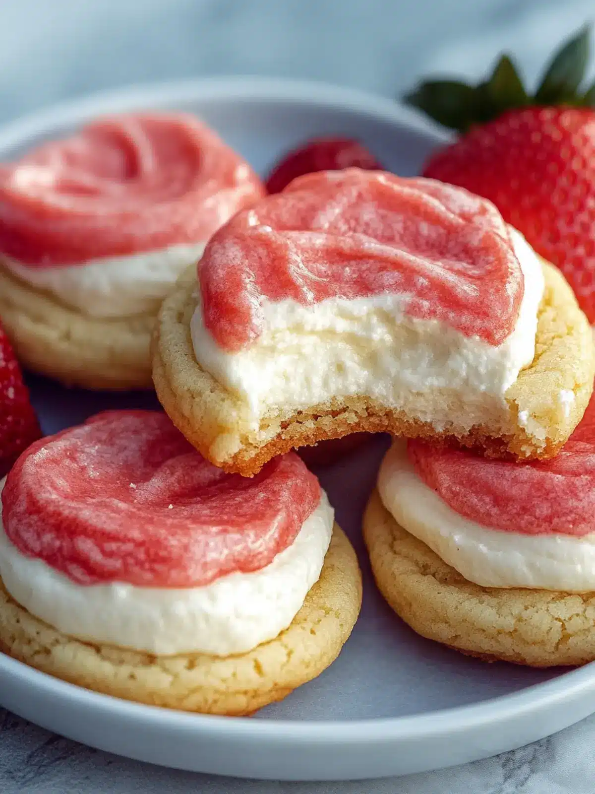 Strawberry Cheesecake Cookies That Will Brighten Your Day 4 Strawberry Cheesecake Cookies
