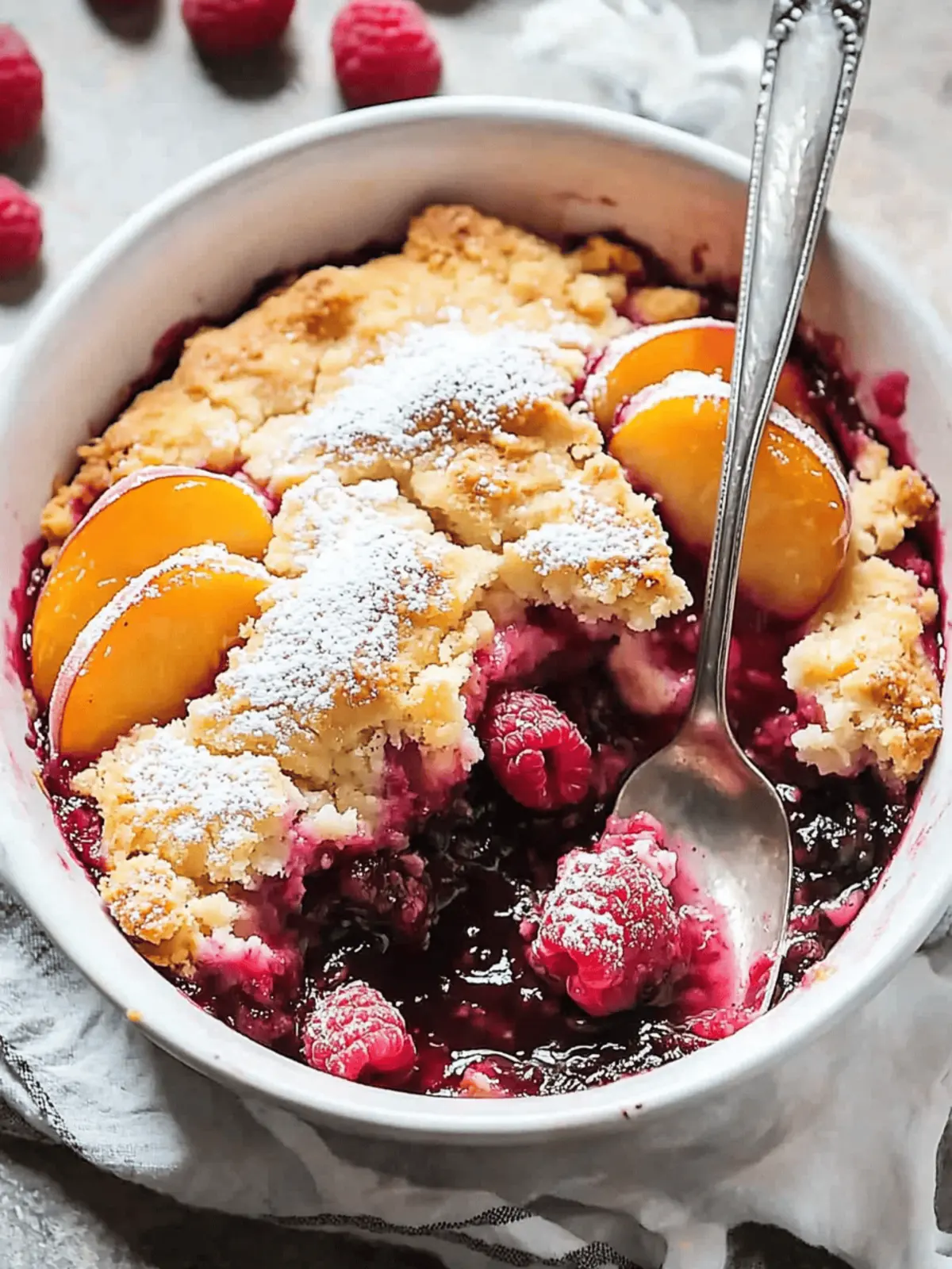 Irresistible Easy Peach and Raspberry Cobbler Recipe for Summer 2 Easy Peach and Raspberry Cobbler