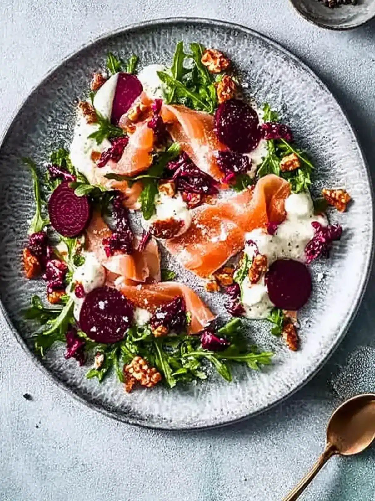 Hot Smoked Salmon & Beetroot Platter: A Festive Delight 4 Hot smoked salmon & beetroot platter