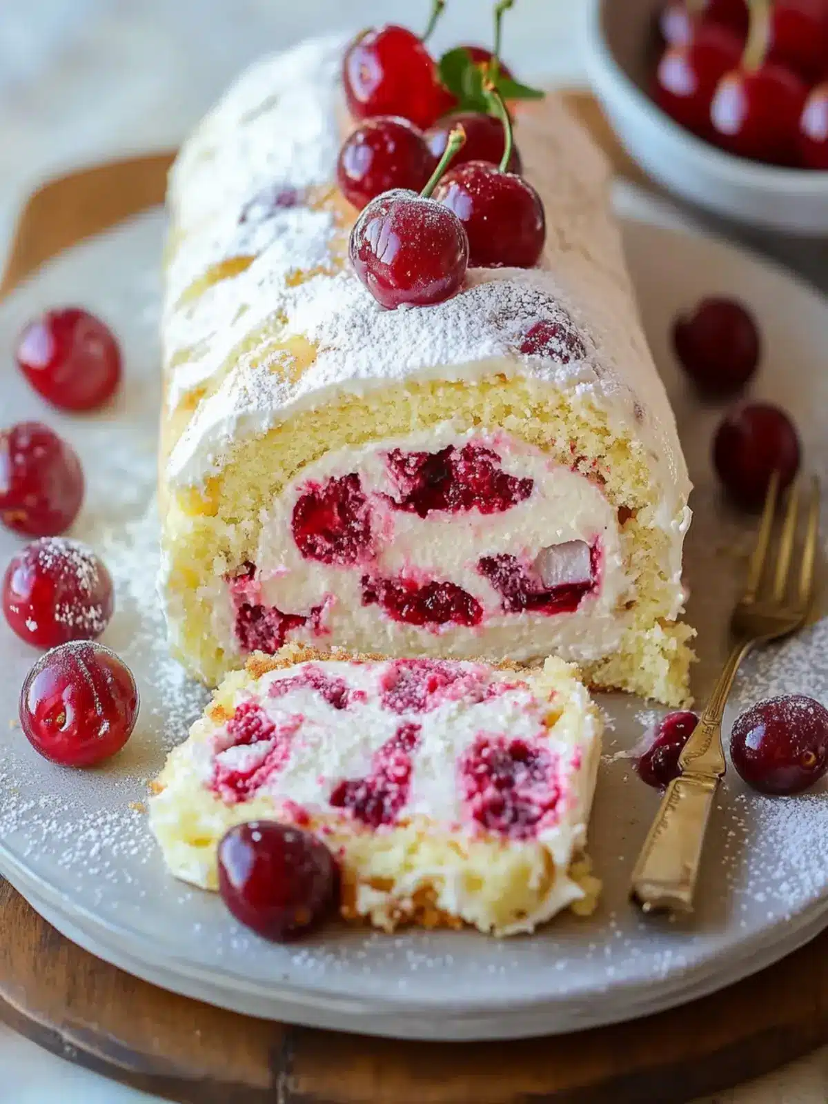 Heavenly Cherry Cheesecake Cake Roll Recipe You ll Love 3 Heavenly Cherry Cheesecake Cake Roll Recipe