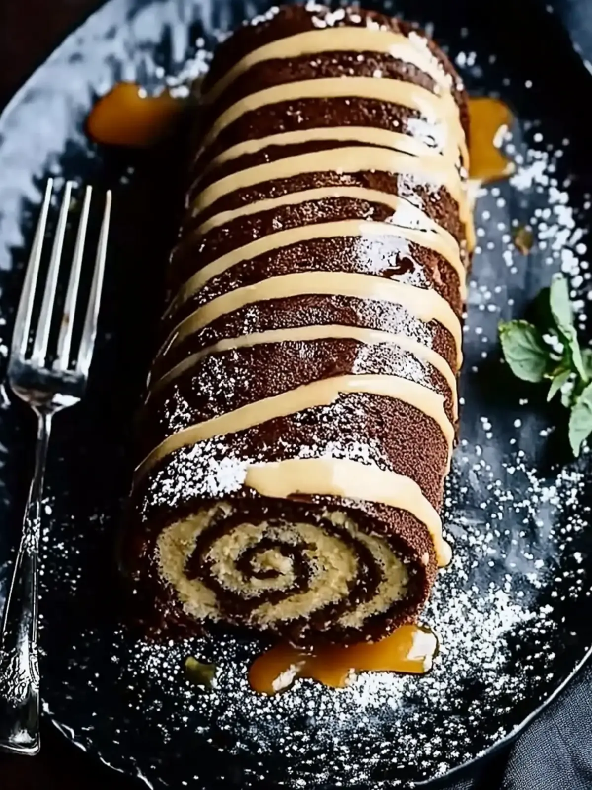 Indulge in Caramel Chocolate Log: A Festive Delight! 2 Caramel chocolate log