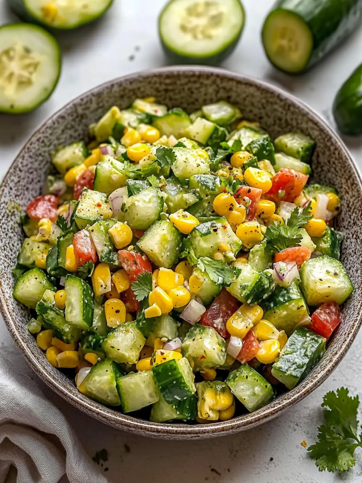 Zesty Corn Mexican Cucumber Salad: Refreshingly Simple Delight 3 Corn Mexican Cucumber Salad