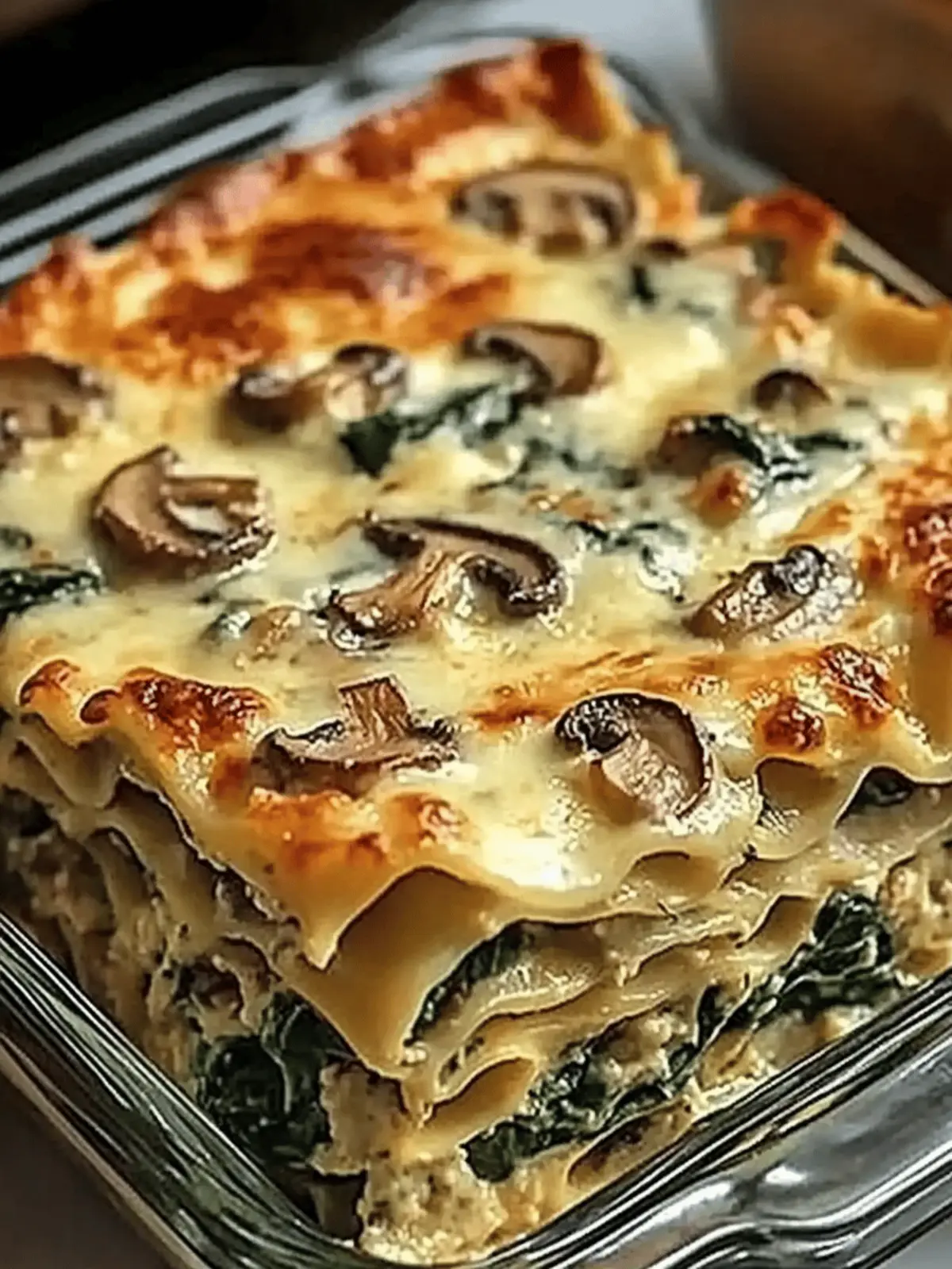 Creamy Spinach Mushroom Lasagna - Comfort in Every Layer 3 Creamy Spinach Mushroom Lasagna