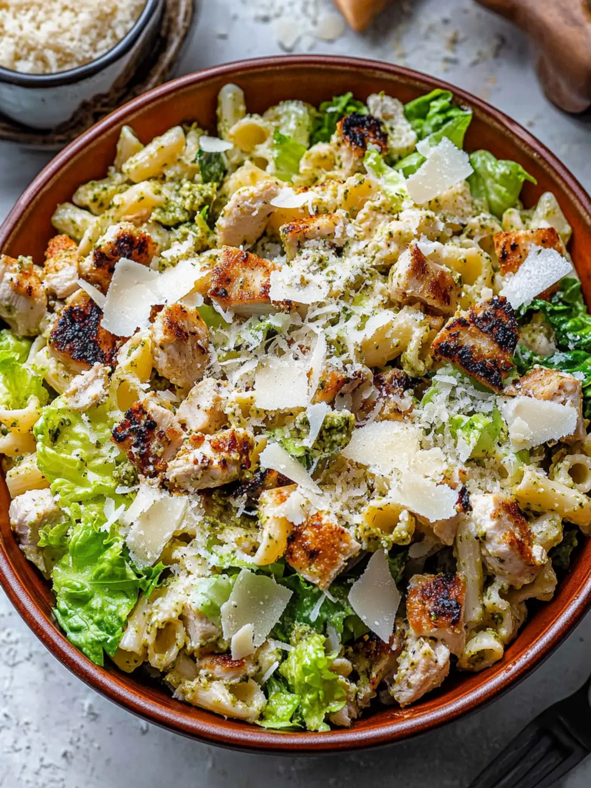 Pesto Chicken Caesar Pasta Salad: Your Summer Table MVP 4 Pesto Chicken Caesar Pasta Salad