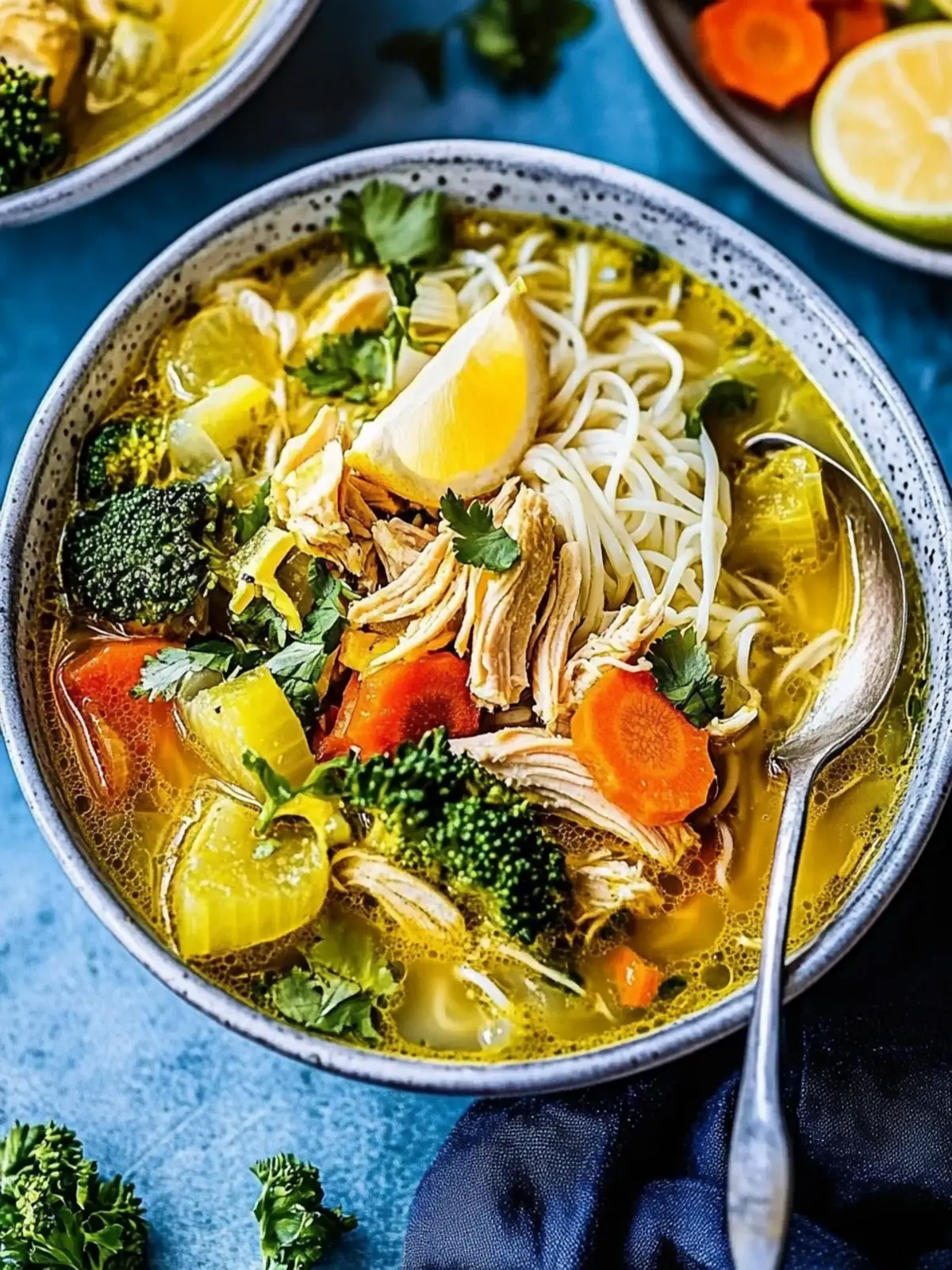 Healing Turmeric Chicken Noodle Soup: Comfort in Every Spoon 2 Healing Turmeric Chicken Noodle Soup (GF, DF)