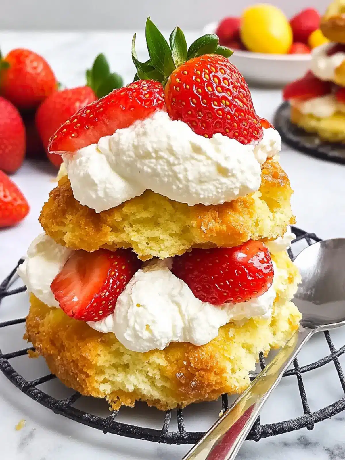 Strawberry Lemon Shortcake with Homemade Whipped Cream Delight 4 Strawberry Lemon Shortcake with Homemade Whipped Cream