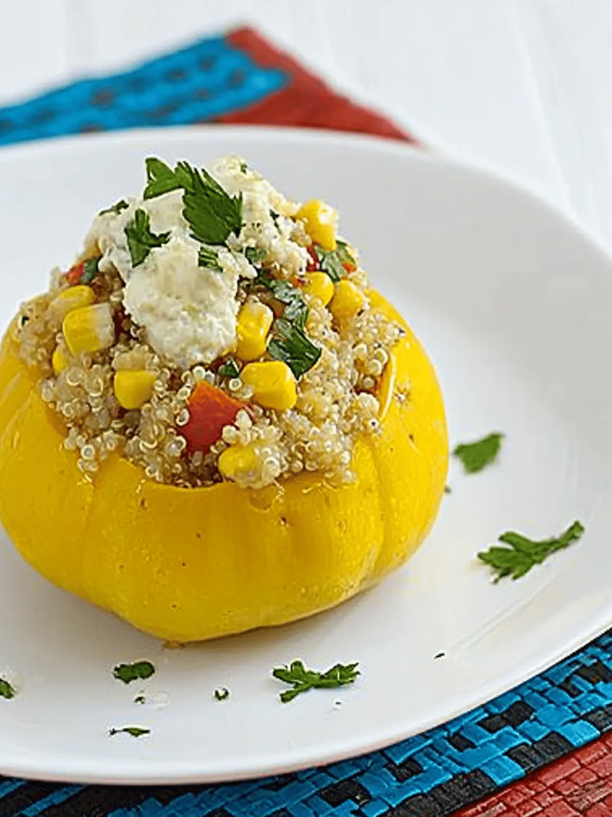 Stuffed Pattypan Squash with Quinoa and Fresh Corn Bliss 3 Stuffed Pattypan Squash with Quinoa and Fresh Corn Bliss