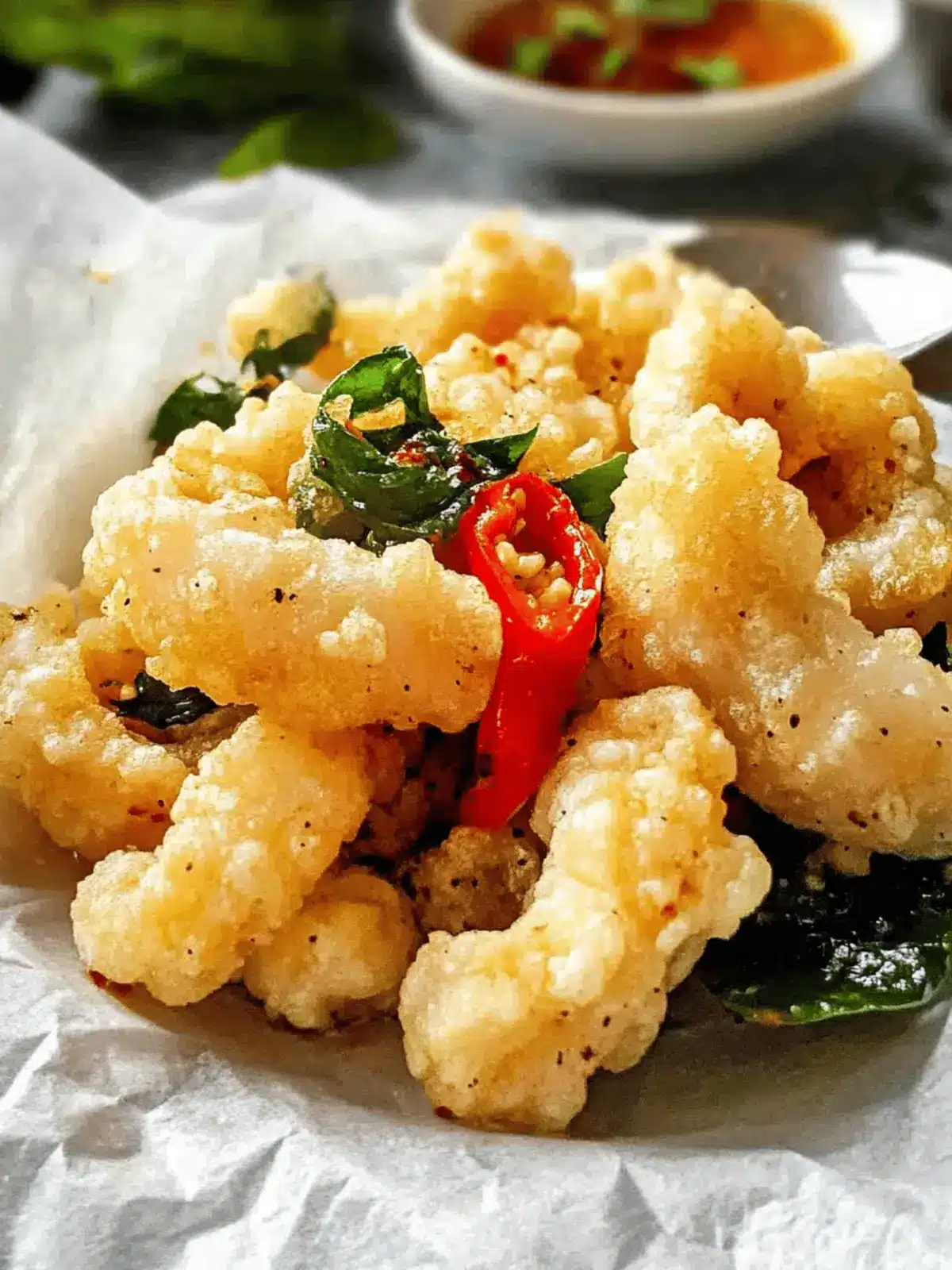 Crispy Salt and Pepper Squid with Garlic and Basil Magic 3 Salt and Pepper Squid