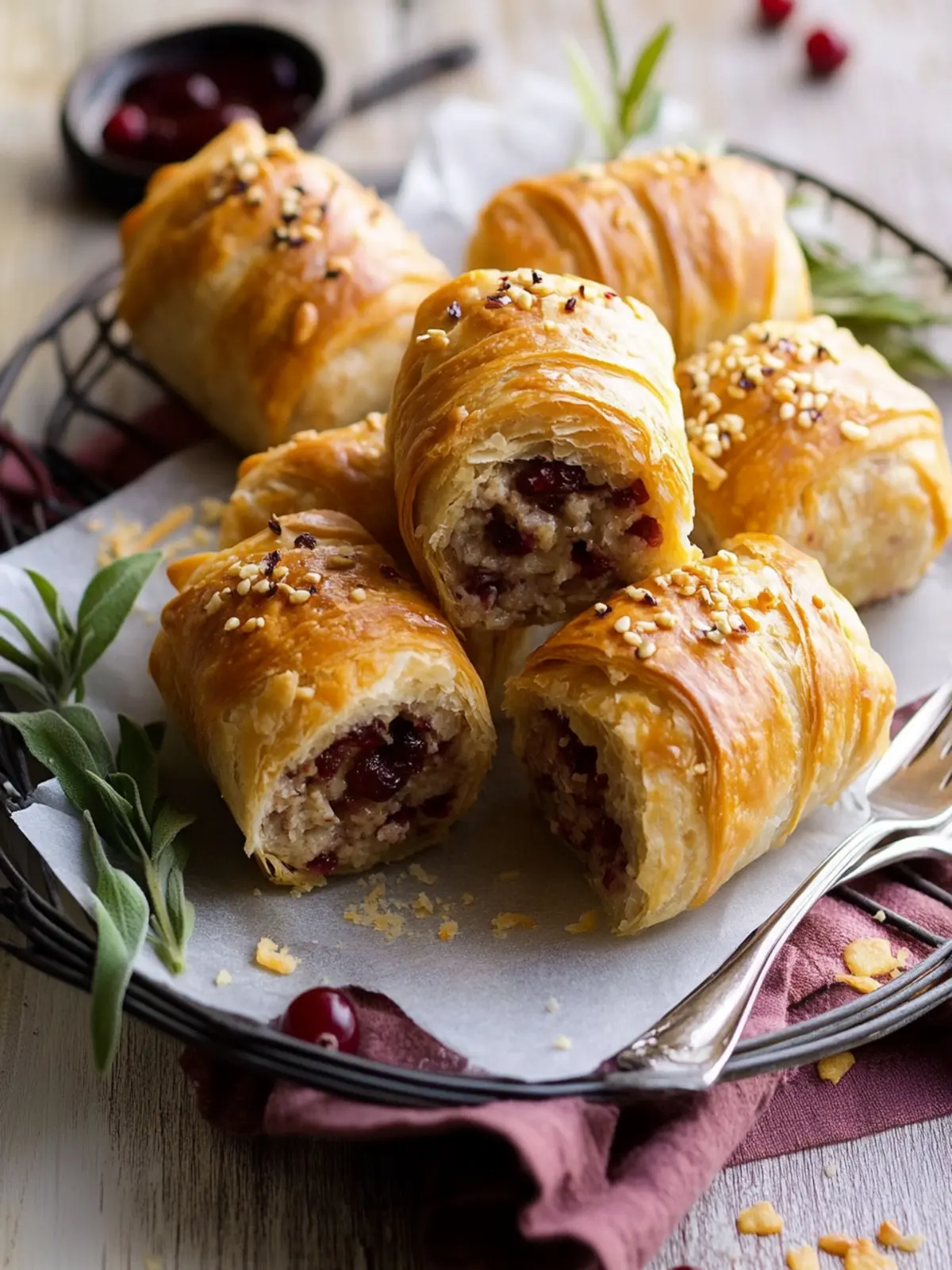 Savory White Cheddar Cranberry Pork Sausage Rolls You'll Love 2 White Cheddar Cranberry Pork Sausage Rolls