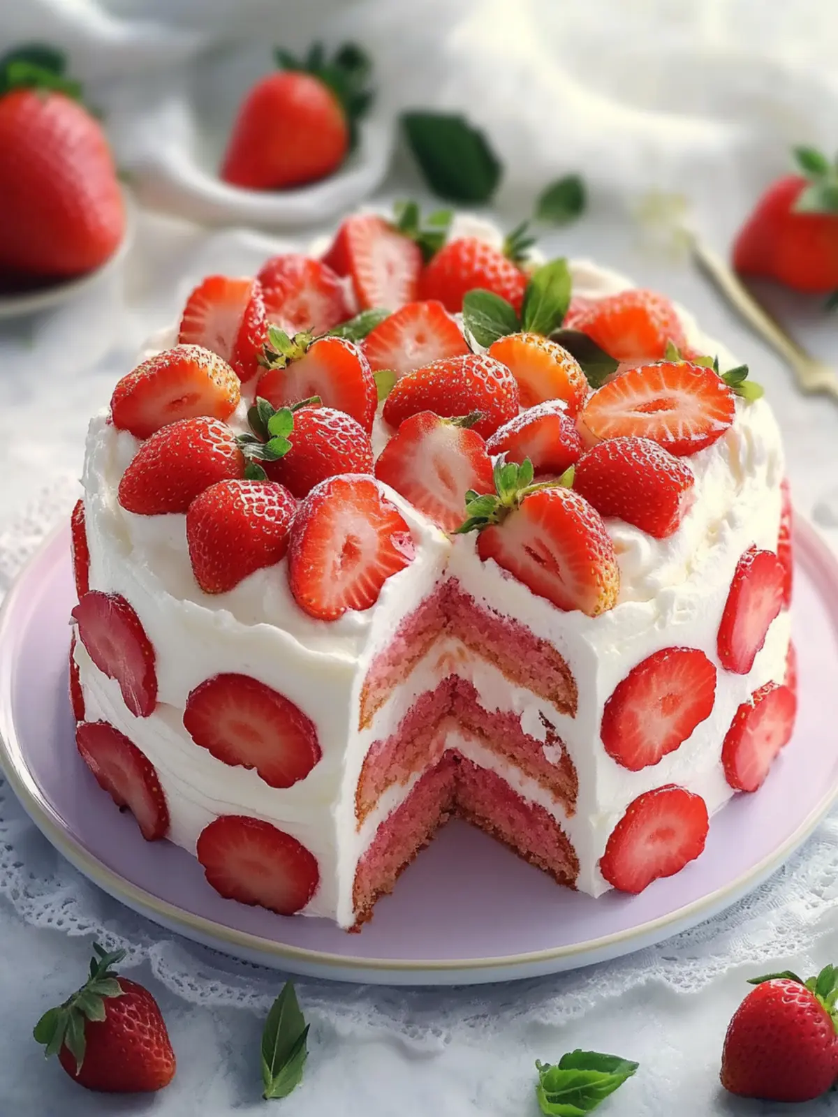 Delicious Homemade Strawberry Cake for Perfect Summer Memories 3 Homemade Strawberry Cake