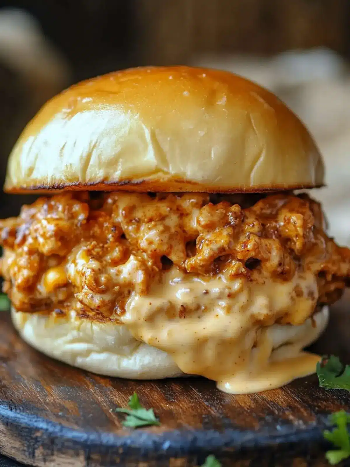 Cajun Chicken Sloppy Joes with Creamy Cheese Sauce Delight 4 Cajun Chicken Sloppy Joes with Creamy Cheese Sauce