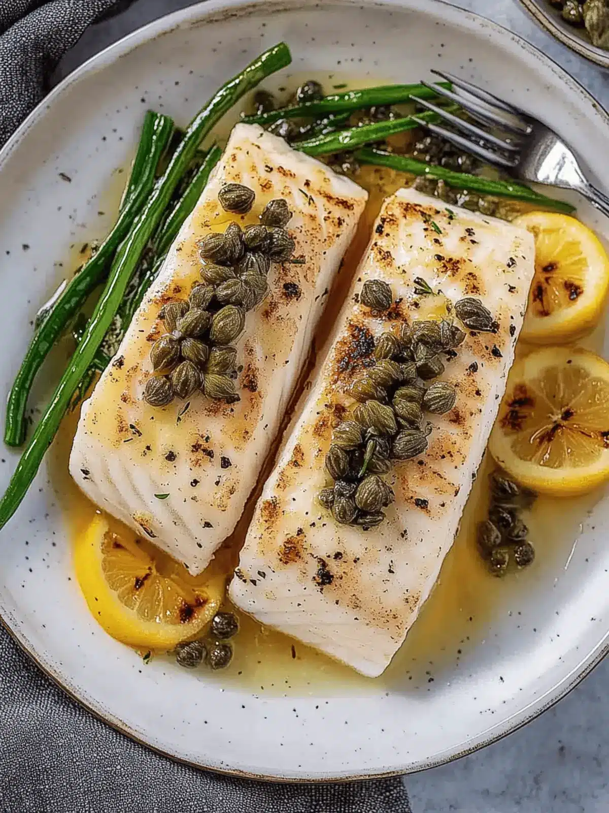 Grilled Halibut with White Wine Caper Sauce in 30 Minutes 3 Grilled Halibut with White Wine, Butter, and Caper Sauce