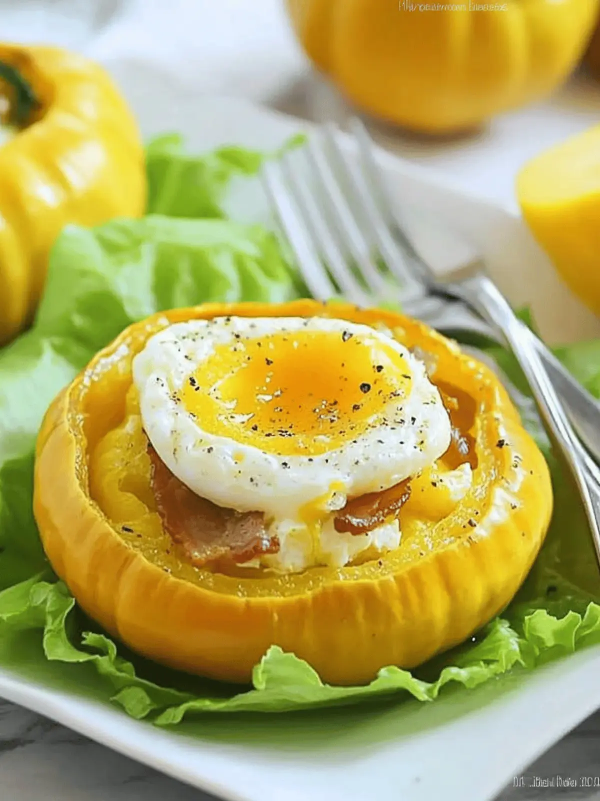Bacon & Egg Stuffed Pattypan Squash: A Keto Delight 3 Bacon & Egg Stuffed Pattypan Squash: A Keto Delight