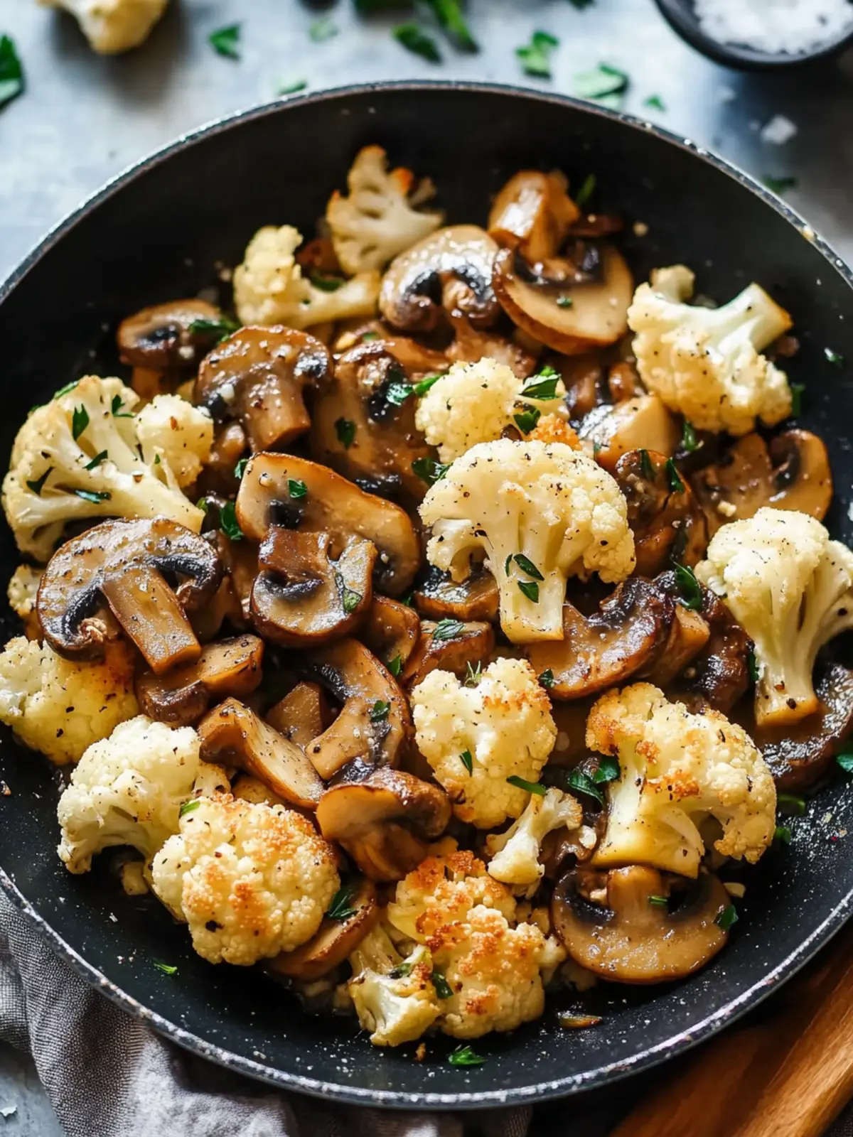 Garlic Mushrooms Cauliflower Skillet: Your New Favorite Side Dish 2 Garlic Mushrooms Cauliflower Skillet