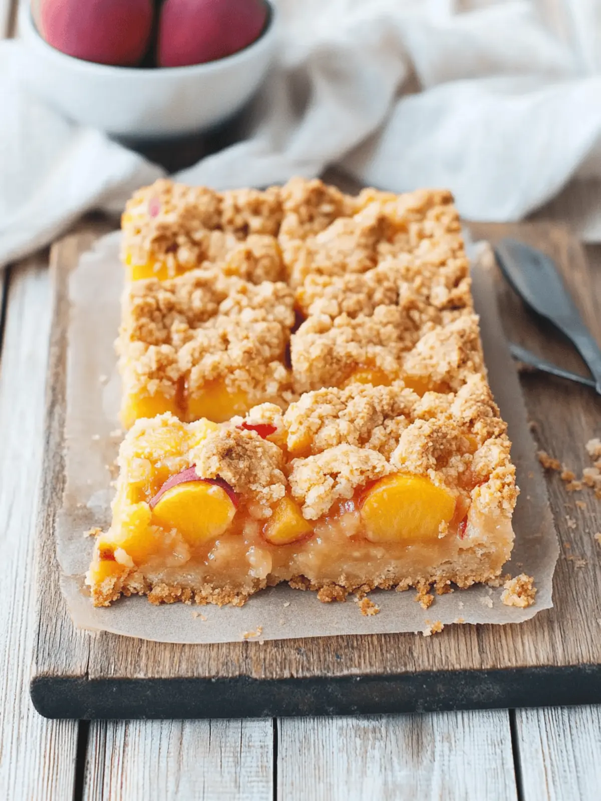 Indulgent Peaches and Cream Crumble Bars You ll Love Making 3 Peaches and Cream Crumble Bars