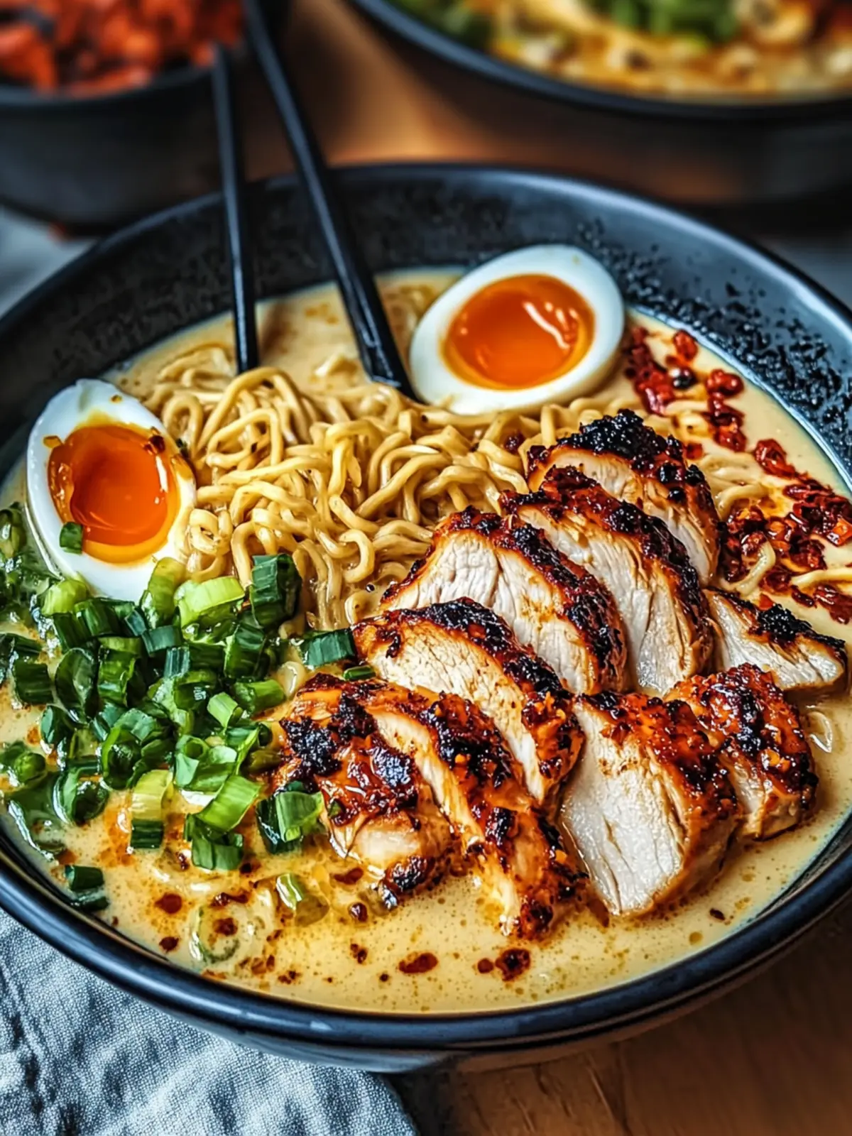 Spice Up Dinner with Fiery Chicken Ramen & Creamy Garlic Sauce 2 Fiery Chicken Ramen with Creamy Garlic Sauce