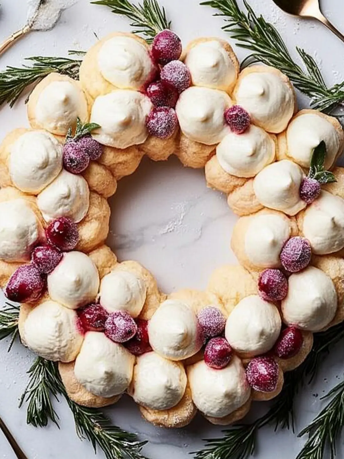 Delightful Cream Puff Wreath for Effortless Holiday Cheer 2 Cream Puff Wreath