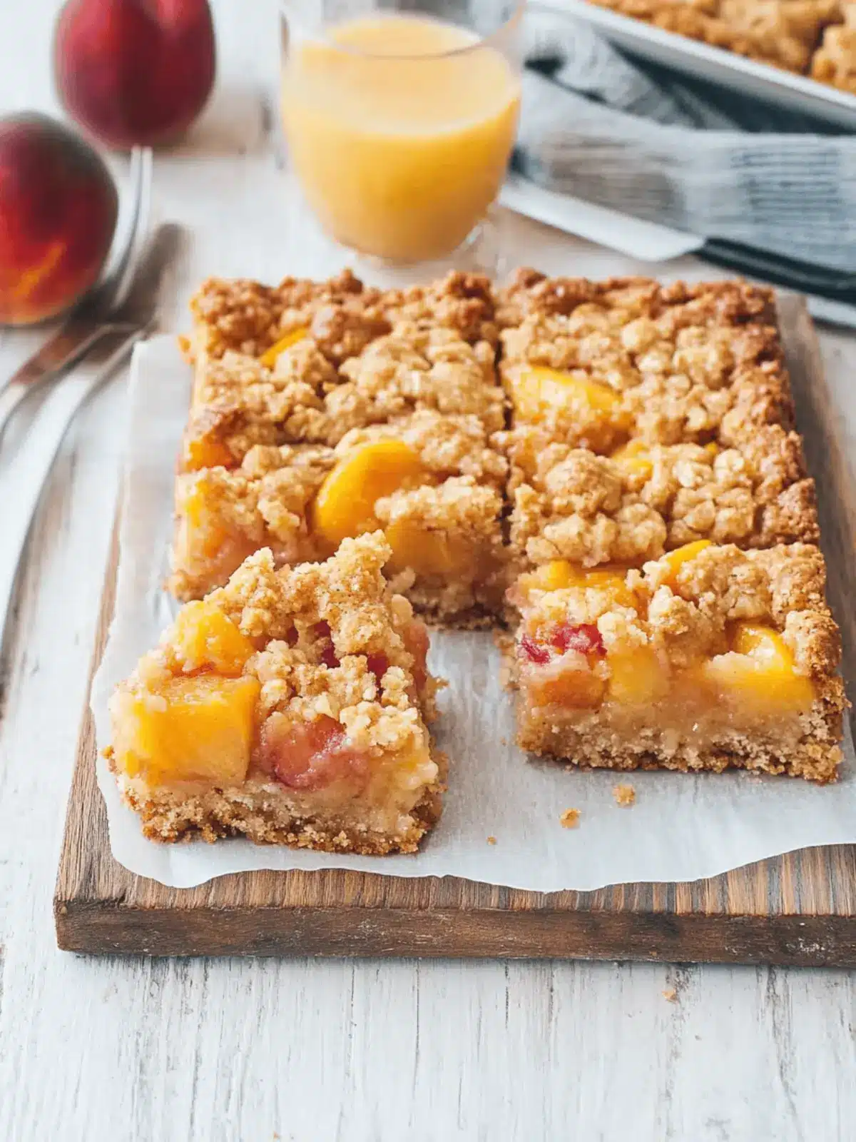 Indulgent Peaches and Cream Crumble Bars You ll Love Making 2 Peaches and Cream Crumble Bars