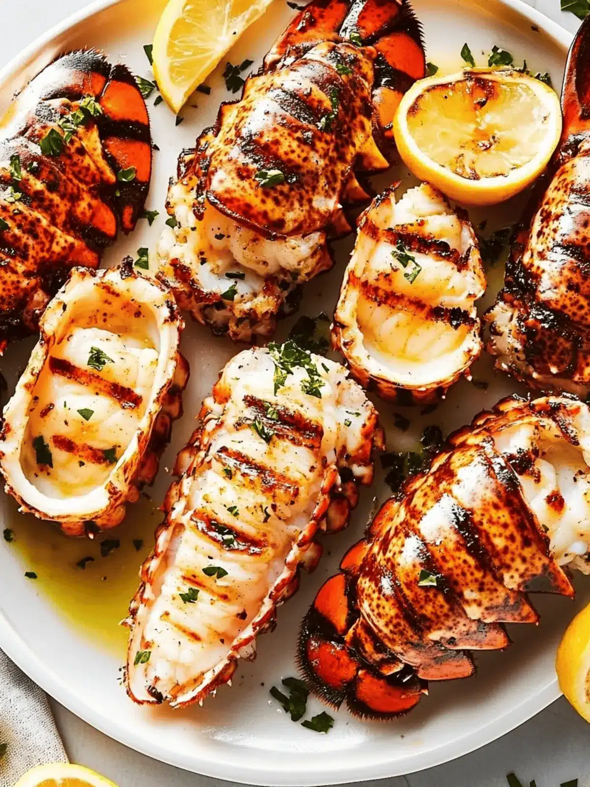 Succulent Grilled Lobster Tail with Zesty Garlic Butter 2 Grilled Lobster Tail