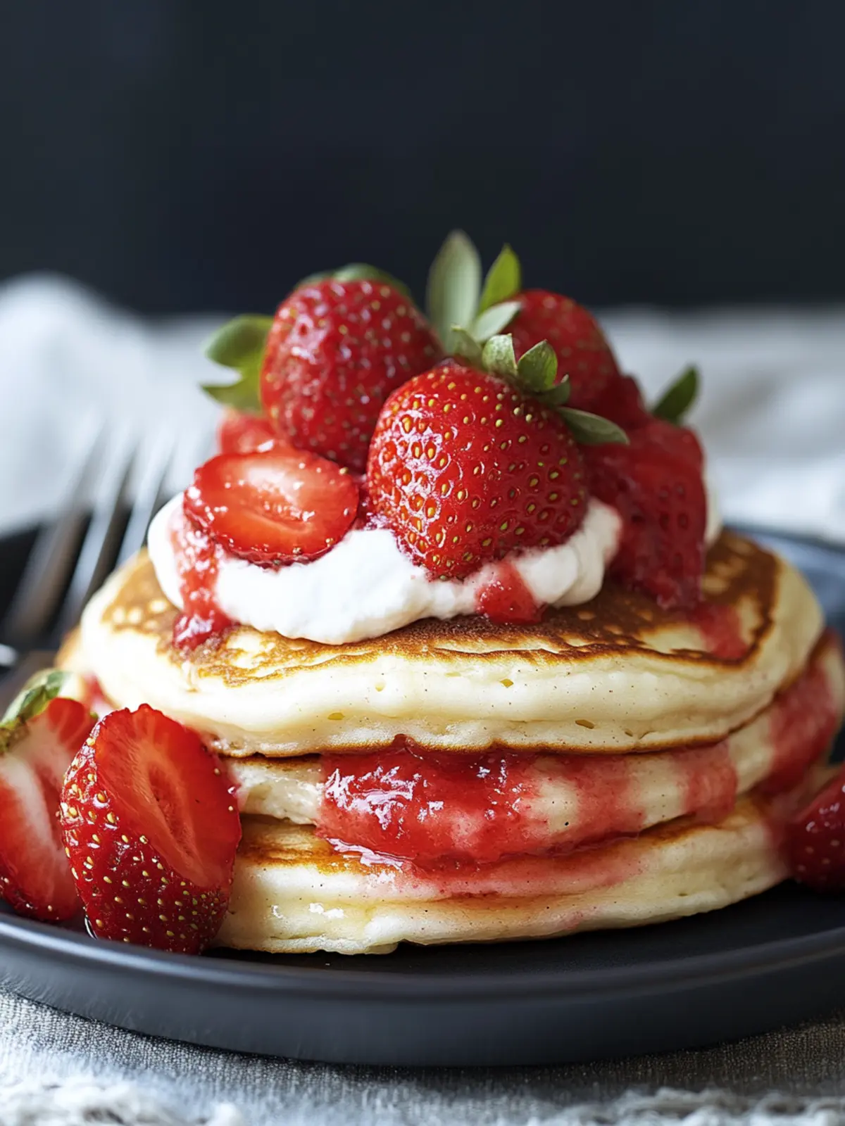 Gluten-Free Strawberry Cheesecake Pancakes for a Sweet Start 2 Strawberry Cheesecake Pancakes