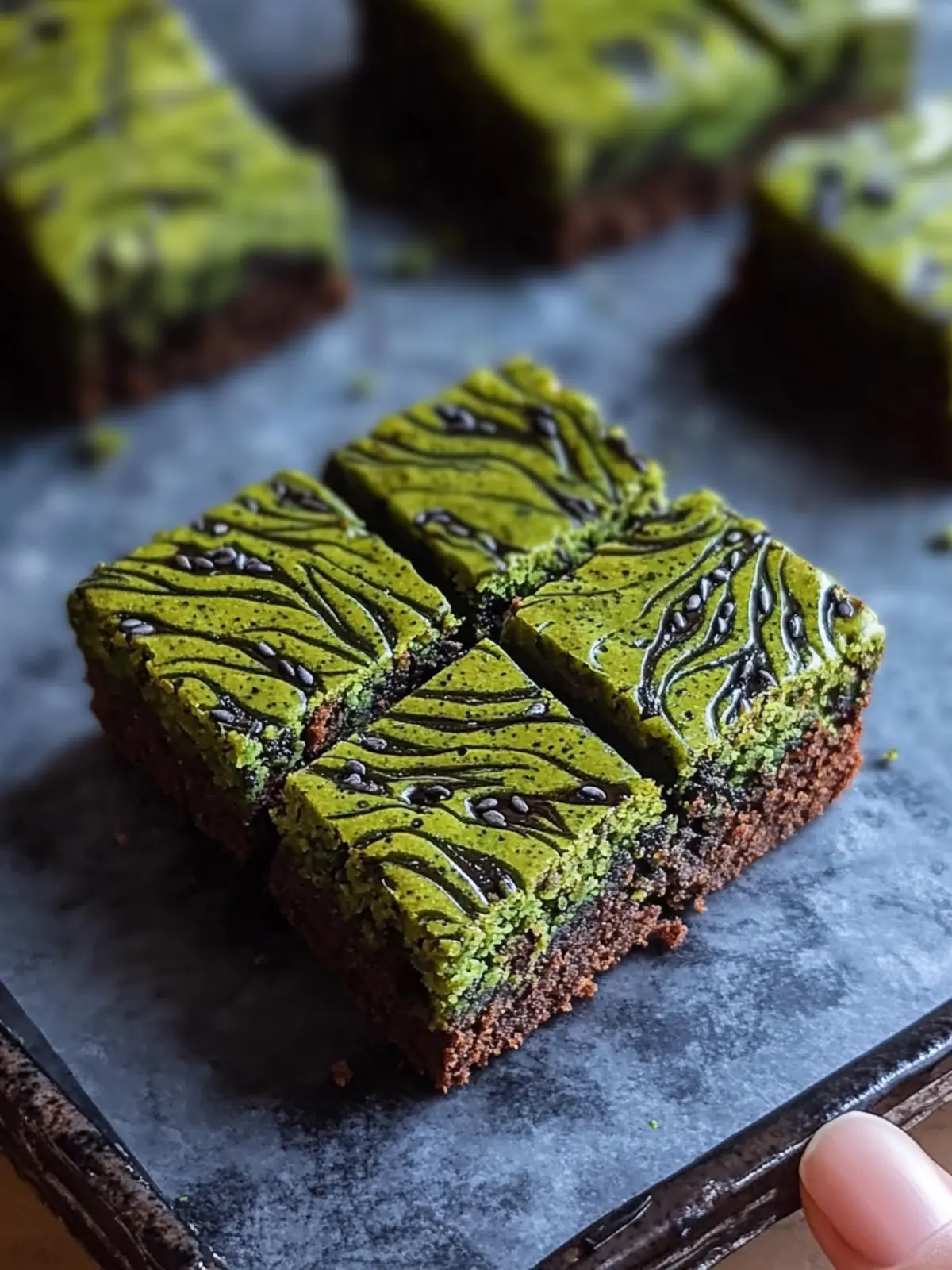 Chewy Black Sesame Matcha Brownies: A Unique Nutty Delight 4 Chewy Black Sesame Matcha Brownies