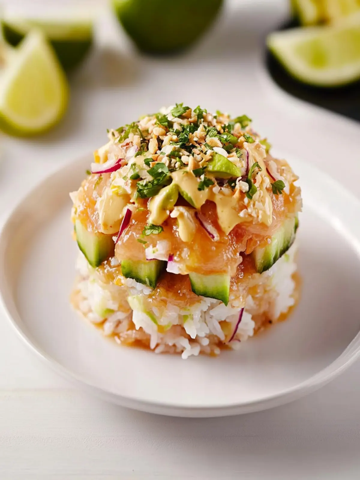 Fresh and Easy Sushi Stacks with Spicy Mayo Delight 2 Sushi Stacks
