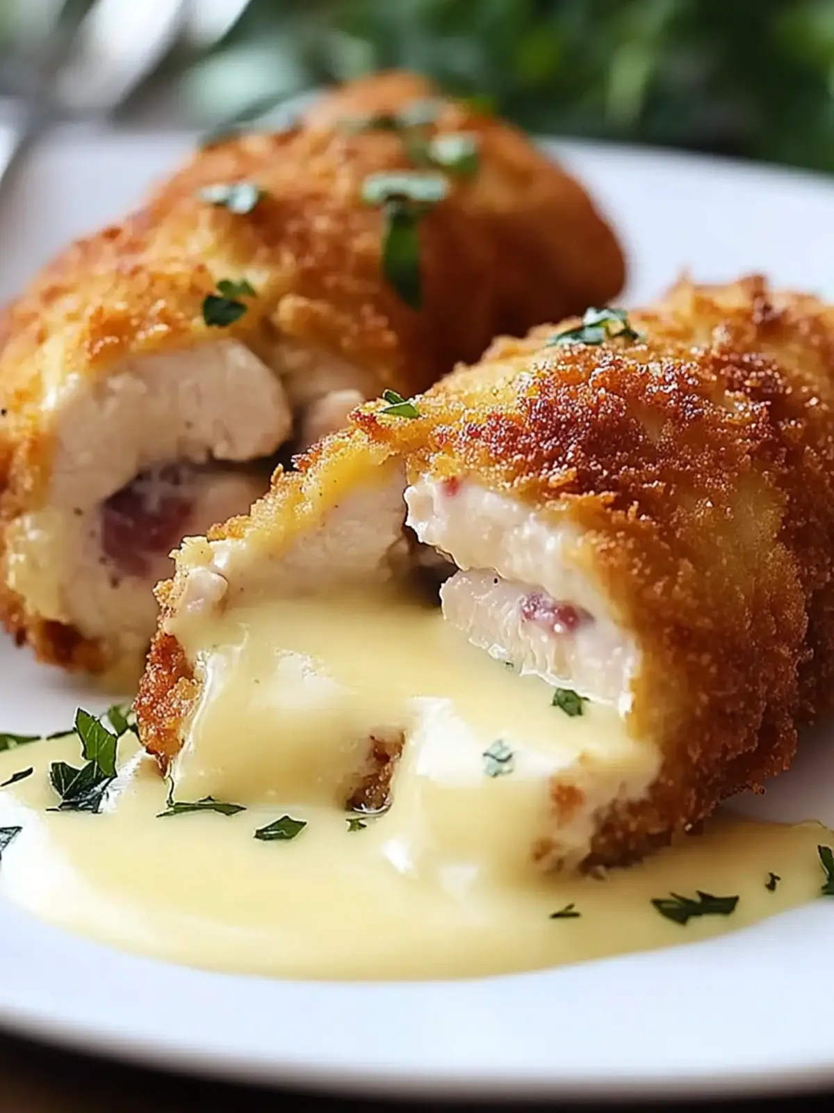 Delicious Chicken Cordon Bleu with Swiss Cheese Sauce Recipe 3 Chicken Cordon Bleu with Swiss Cheese Sauce is delicious.