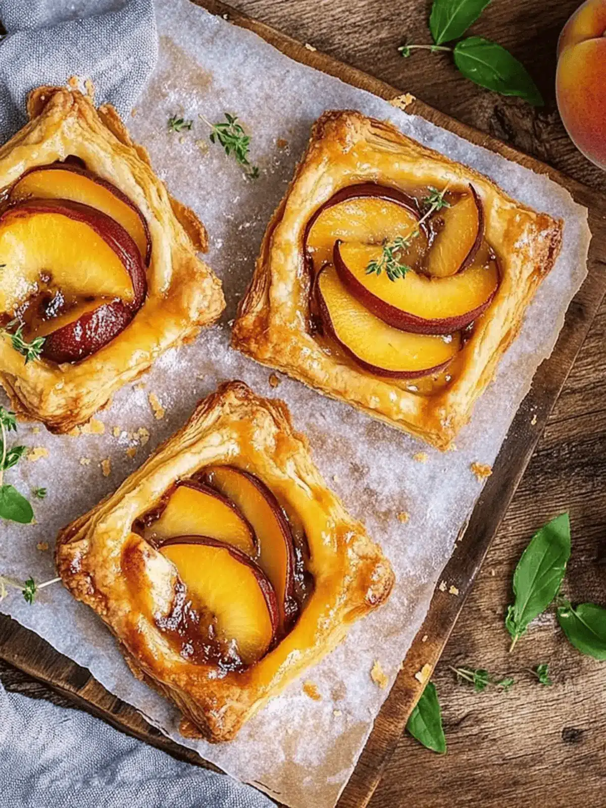 Delicious Peach and Brie Puff Pastry Tarts for Any Occasion 3 PEACH AND BRIE PUFF PASTRY TARTS